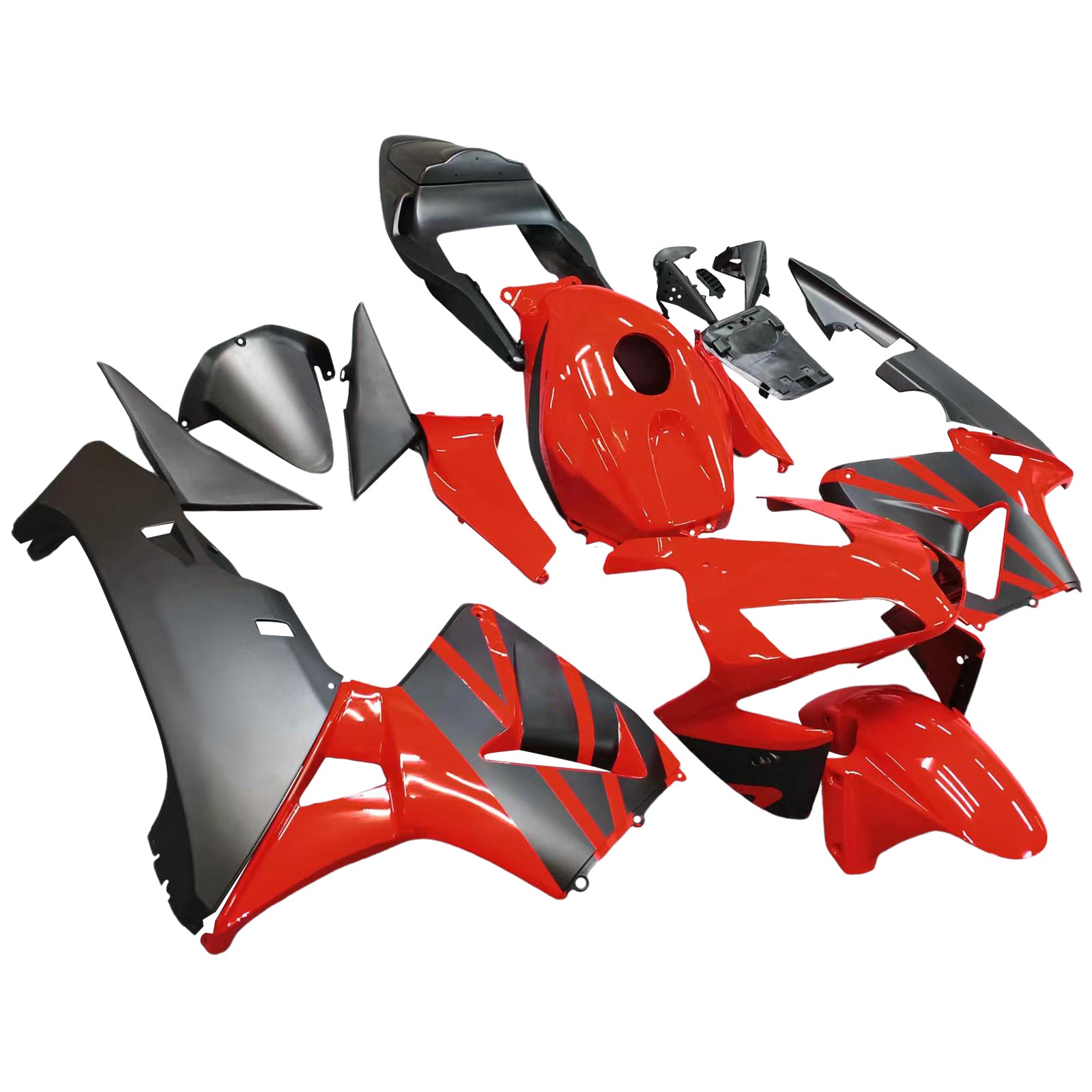2003-2004 Honda CBR 600 RR Amotopart Fairings Red & Black Honda Racing Customs Fairing