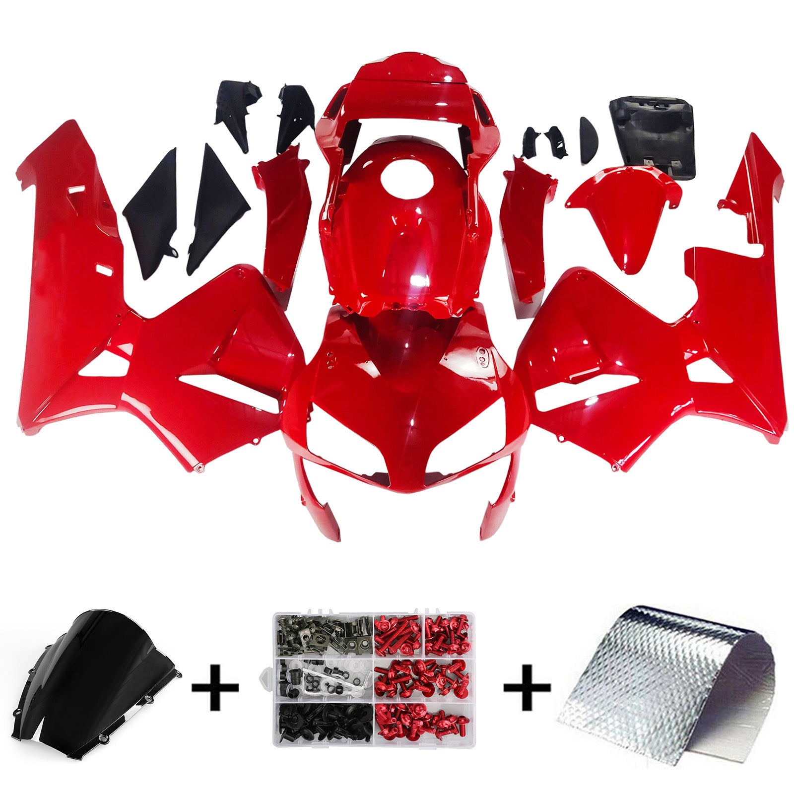 2003-2004 Honda CBR 600 RR Rojo Honda Racing Carenados Genérico