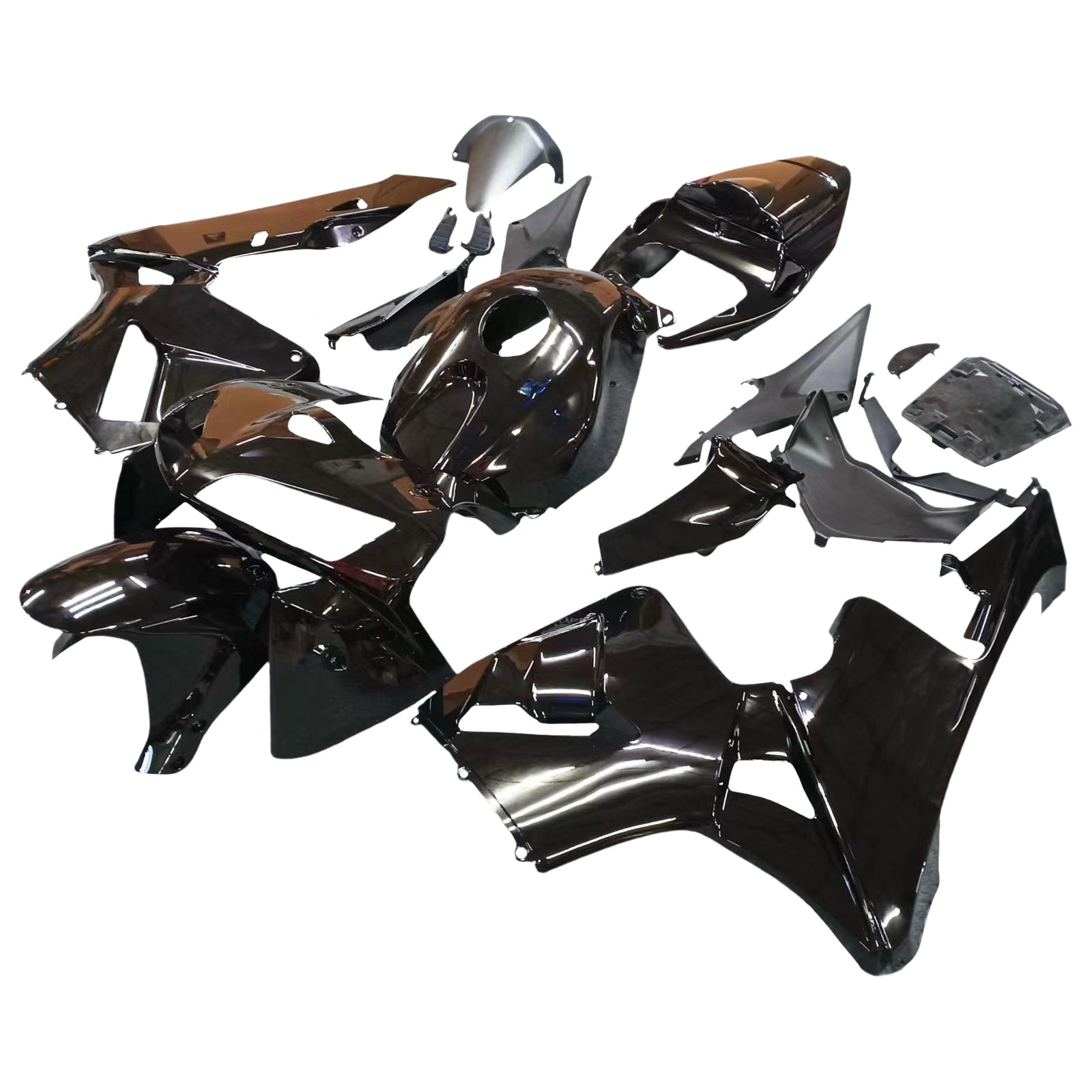 2005-2006 CBR600RR carrosseriekuip zwart ABS spuitgegoten kunststoffen set algemeen