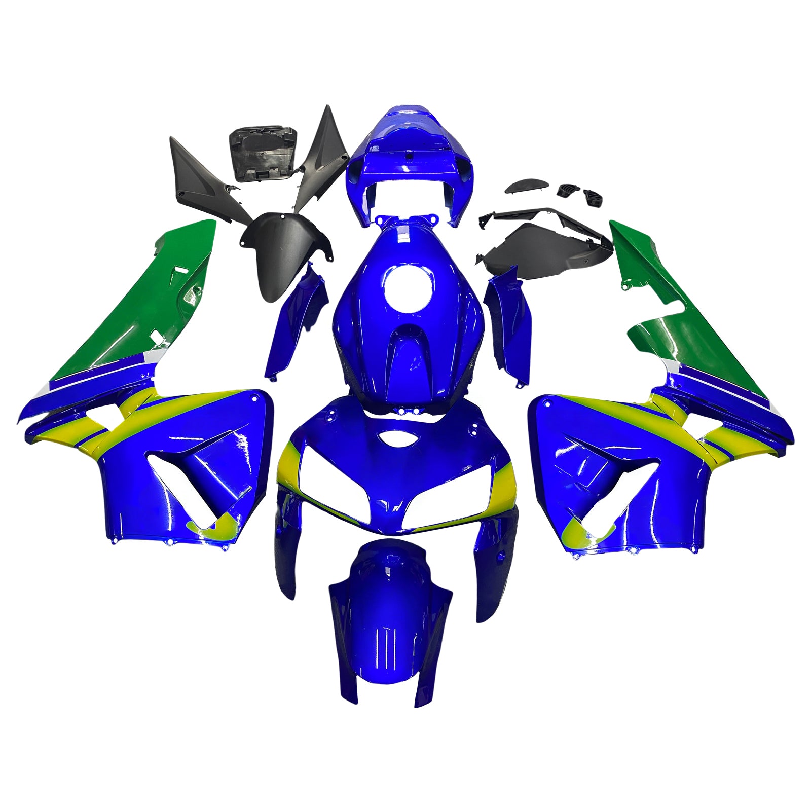 Carenados 2005-2006 Honda CBR 600 RR Azul & Movistar Racing Verde Genérico