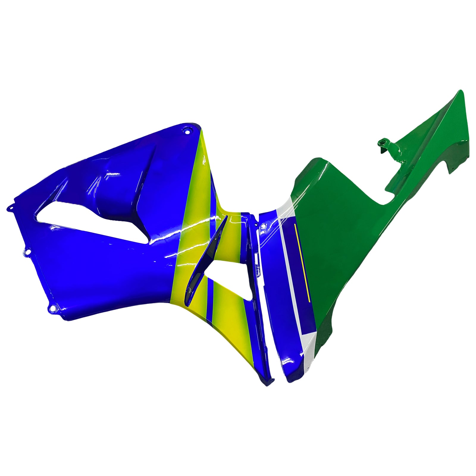 Honda CBR 600 RR Bleu 2005-2006 & Carénages Movistar Racing verts génériques