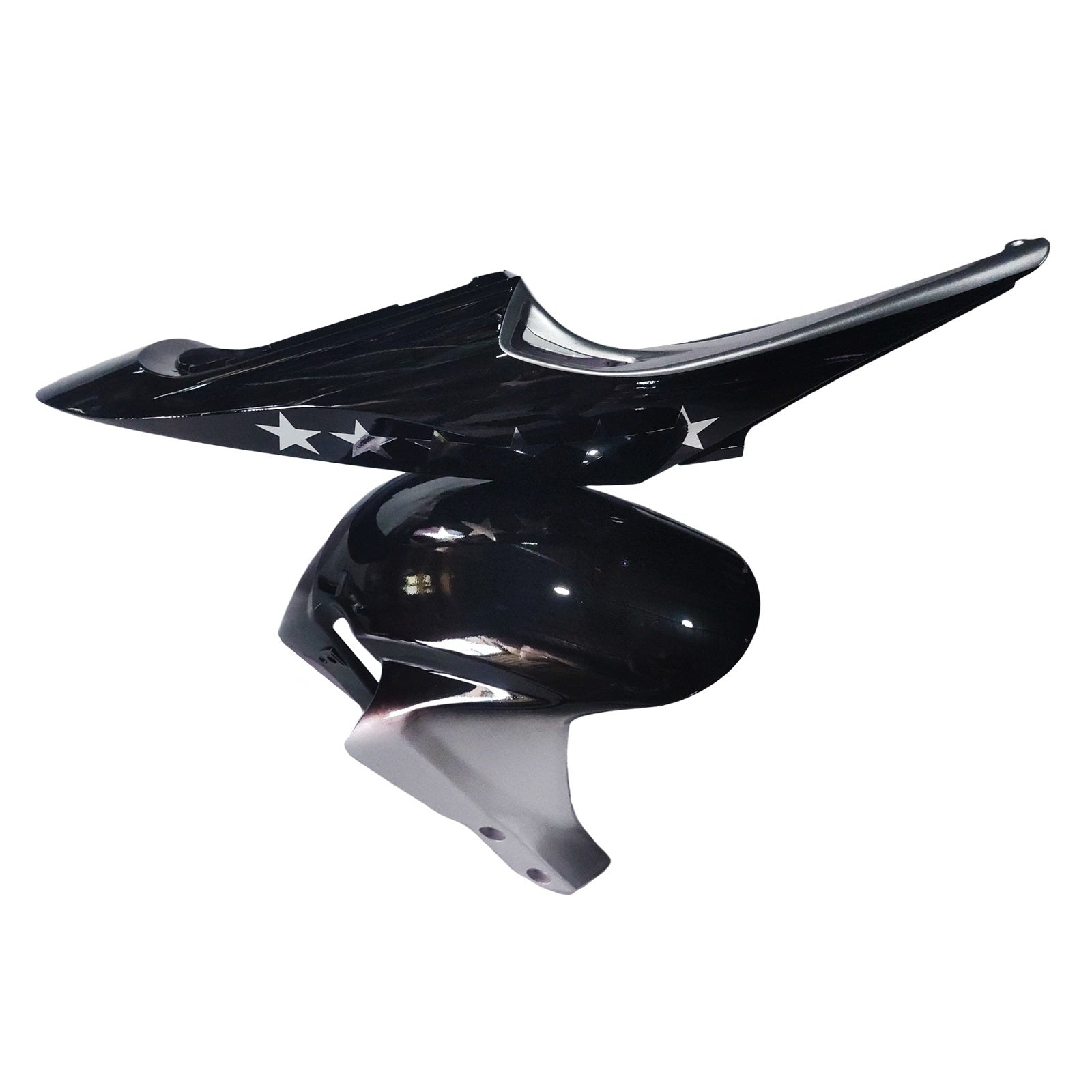 Honda CBR 600 RR negra 2005-2006 & Carenados Silver SevenStars Racing genéricos
