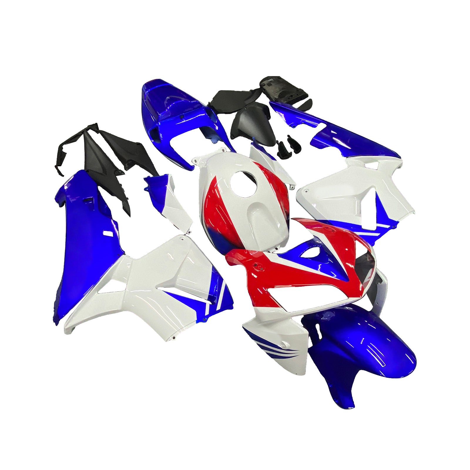 Carenagem Honda CBR600 2005-2006 Branca&Kit Azul