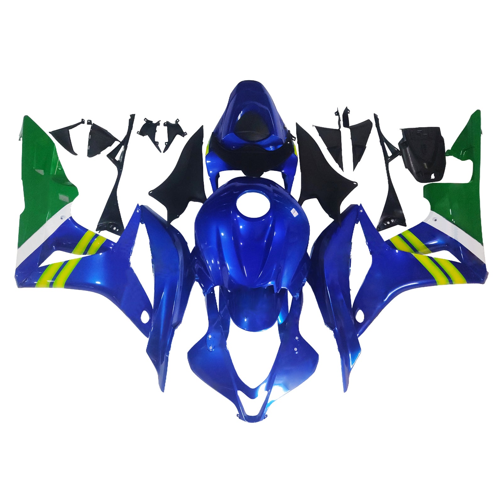 2007-2008 CBR600RR Carenado de carrocería Azul ABS Juego de plásticos moldeados por inyección genérico