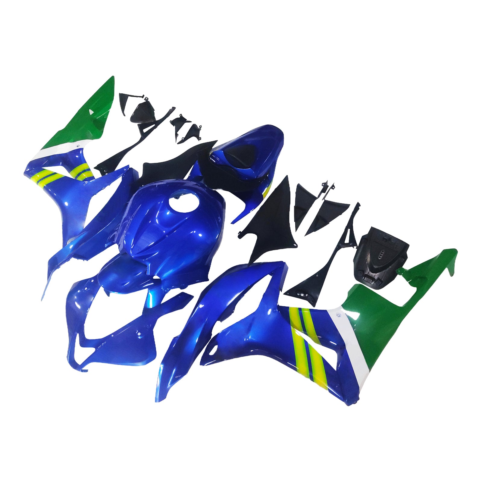 2007-2008 CBR600RR Carenado de carrocería Azul ABS Juego de plásticos moldeados por inyección genérico