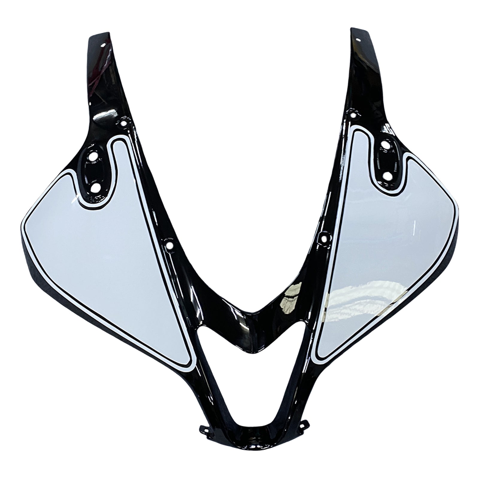 Honda CBR 600 RR Preta 2007-2008 & Carenagens de corrida CBR brancas genéricas