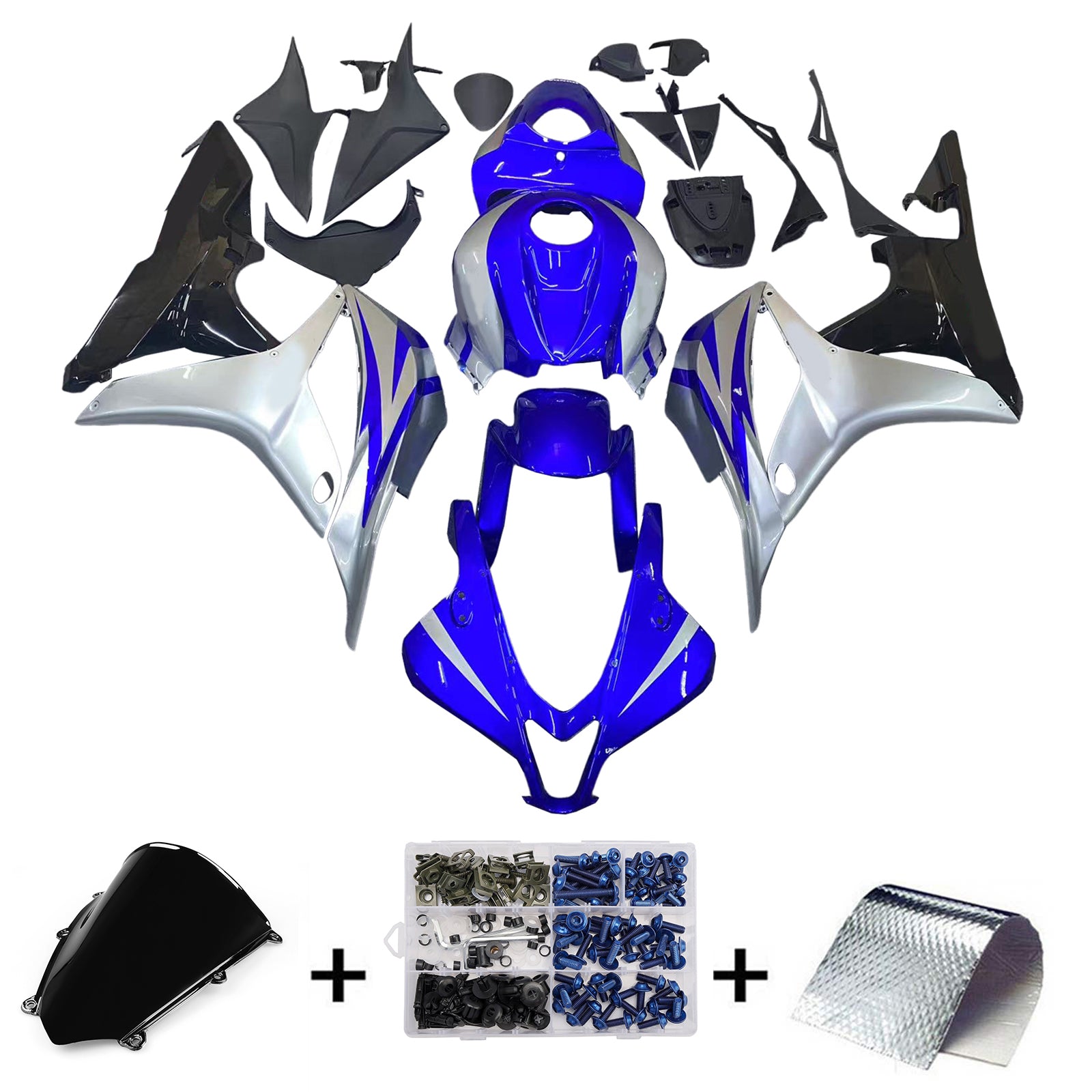 2007-2008 Honda CBR600RR Injeksjon Fairing Kit Bodywork Plastic ABS