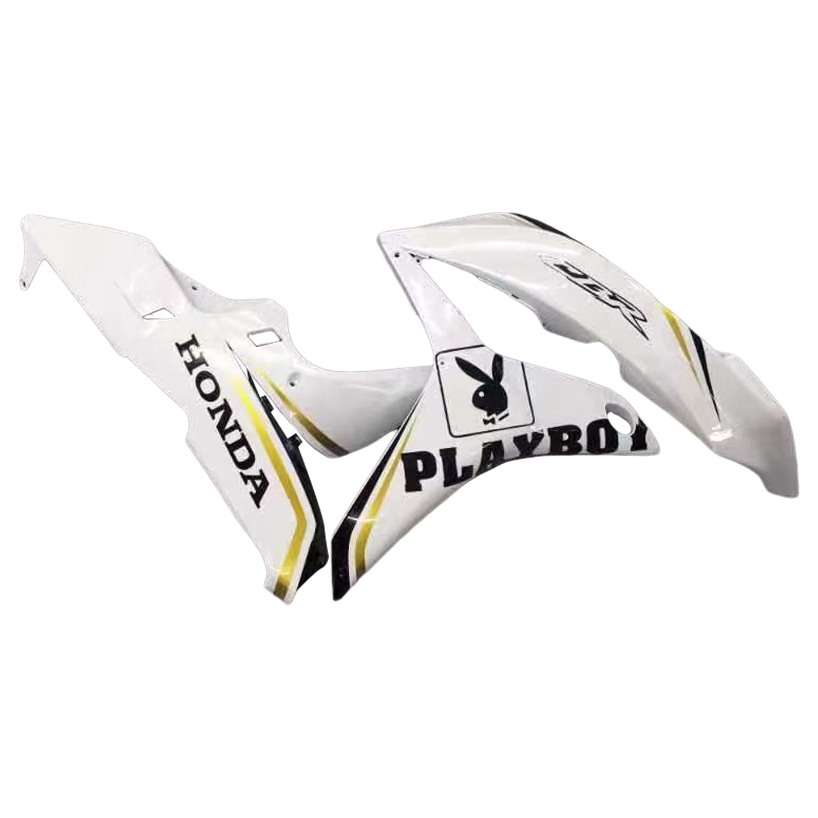 2007-2008 Honda CBR 600 RR White & Black Playboy Racing Fairings Generic