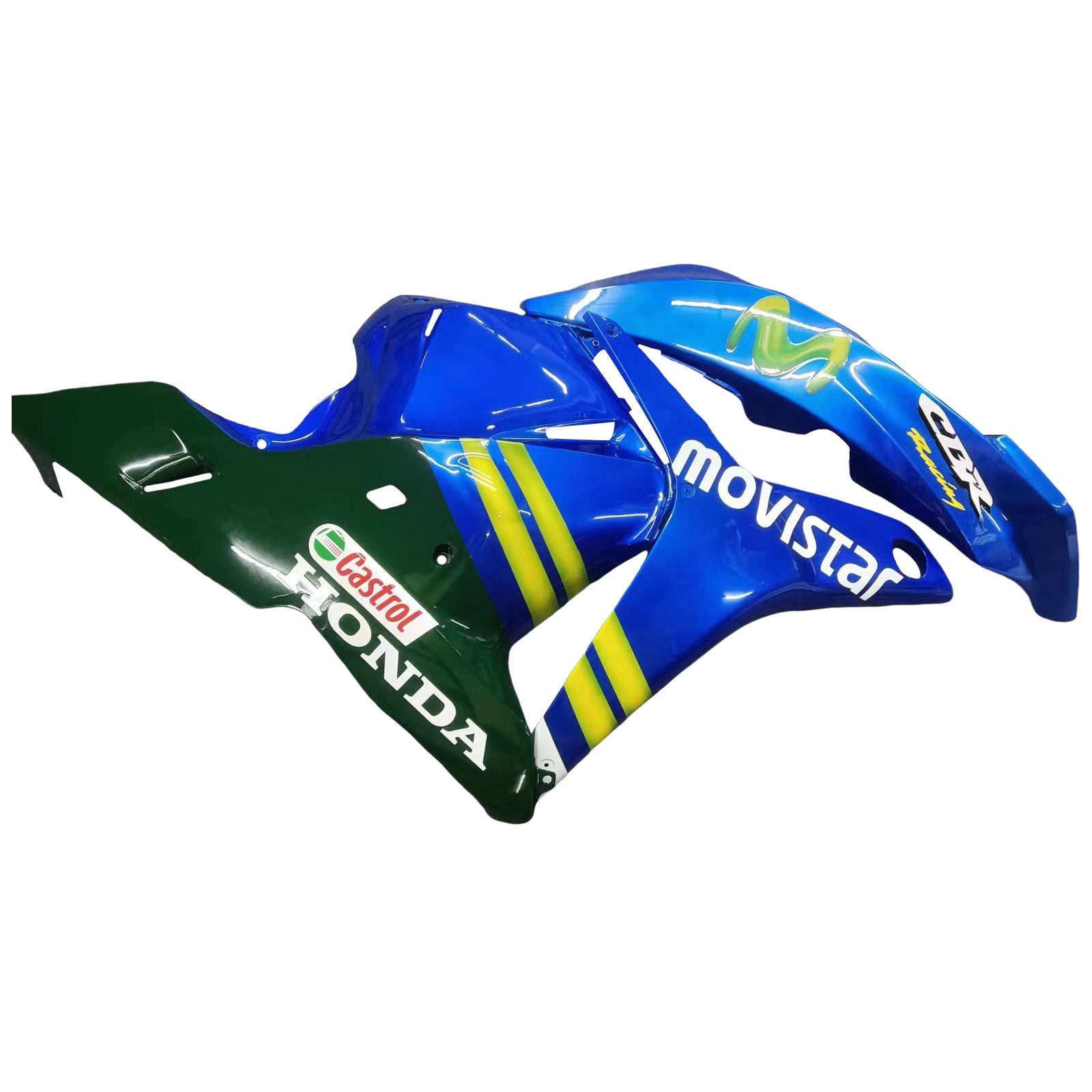 2009-2012 Honda CBR 600 RR Blue & Green Movistar Racing Fairings Generic