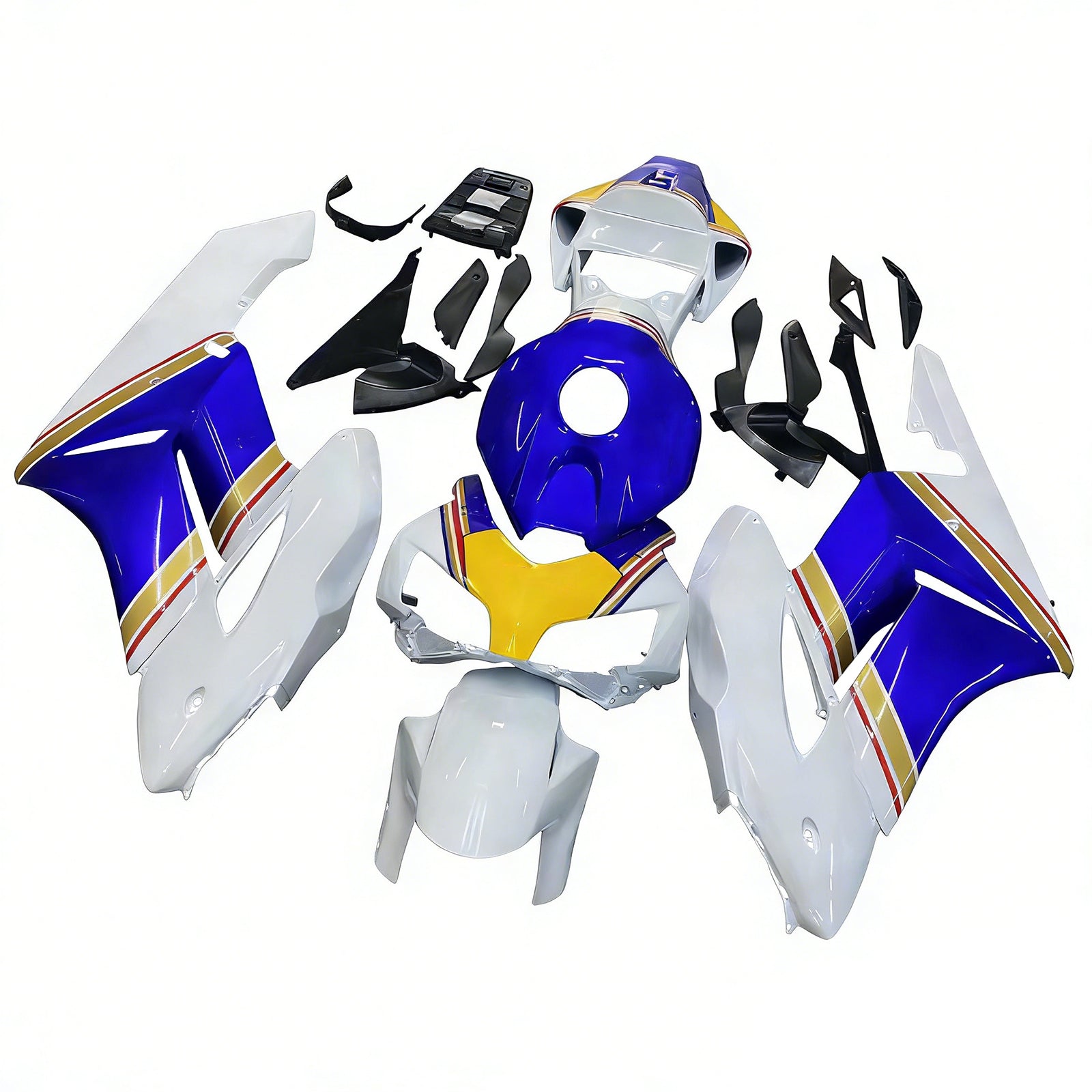 2004-2005 Honda CBR 1000 RR Amotopart stroomlijnkappen Meerkleurige Rothmans Honda Racing Customs kuip