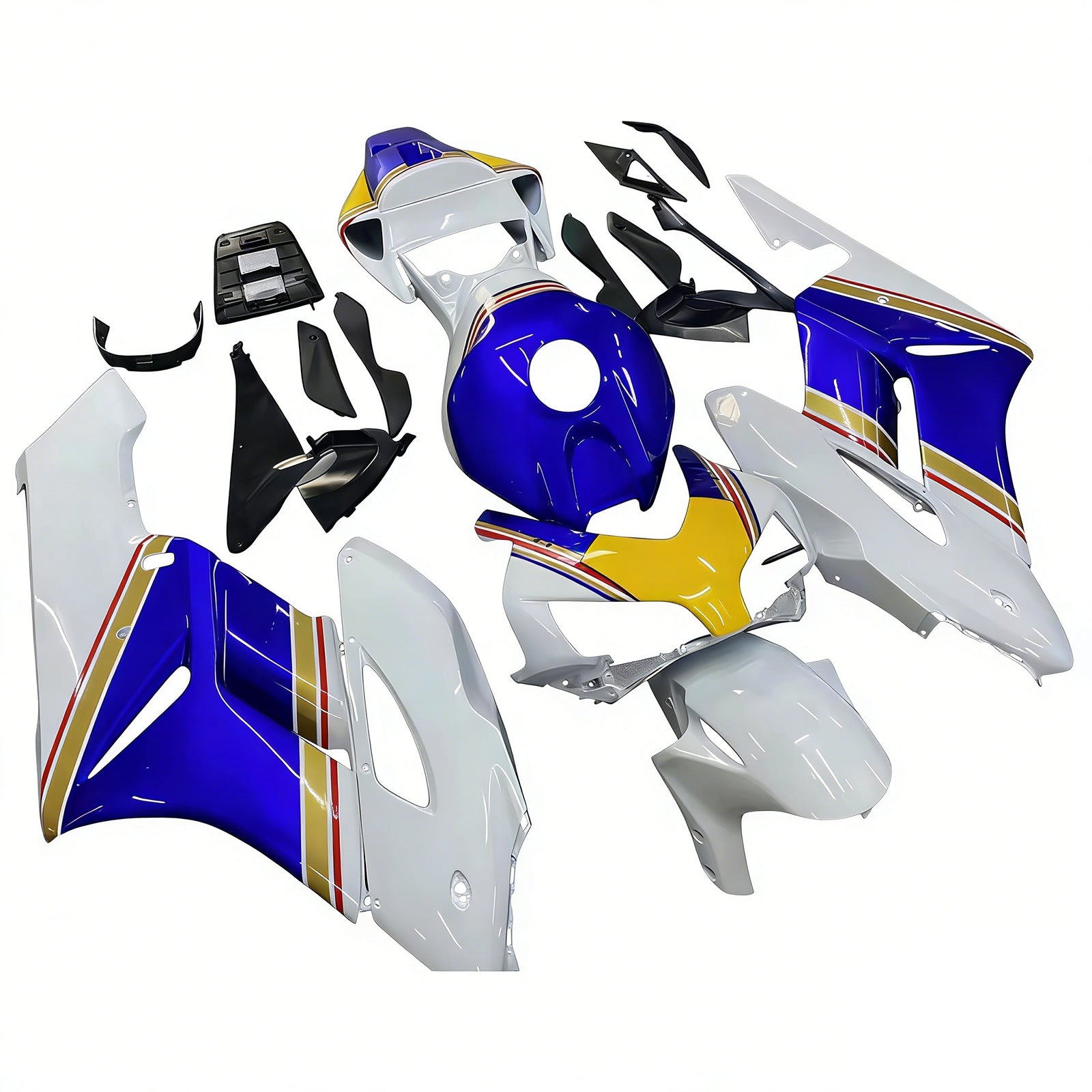 2004-2005 Honda CBR 1000 RR Amotopart stroomlijnkappen Meerkleurige Rothmans Honda Racing Customs kuip
