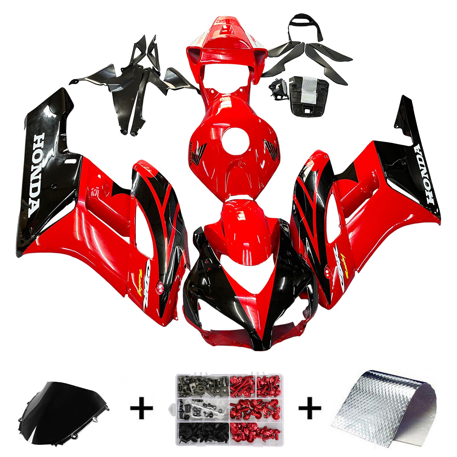 2004-2005 Honda CBR 1000 RR Amotopart Fairings Red Black CBR Racing Customs Fairing