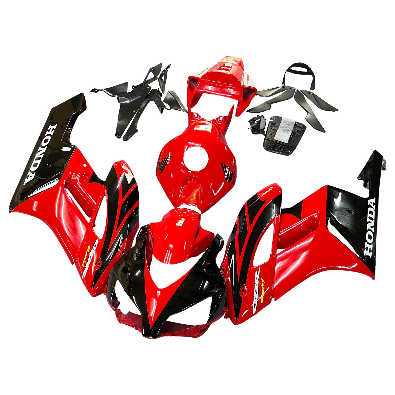 2004-2005 Honda CBR 1000 RR Amotopart stroomlijnkappen rood zwart CBR Racing douanekuip