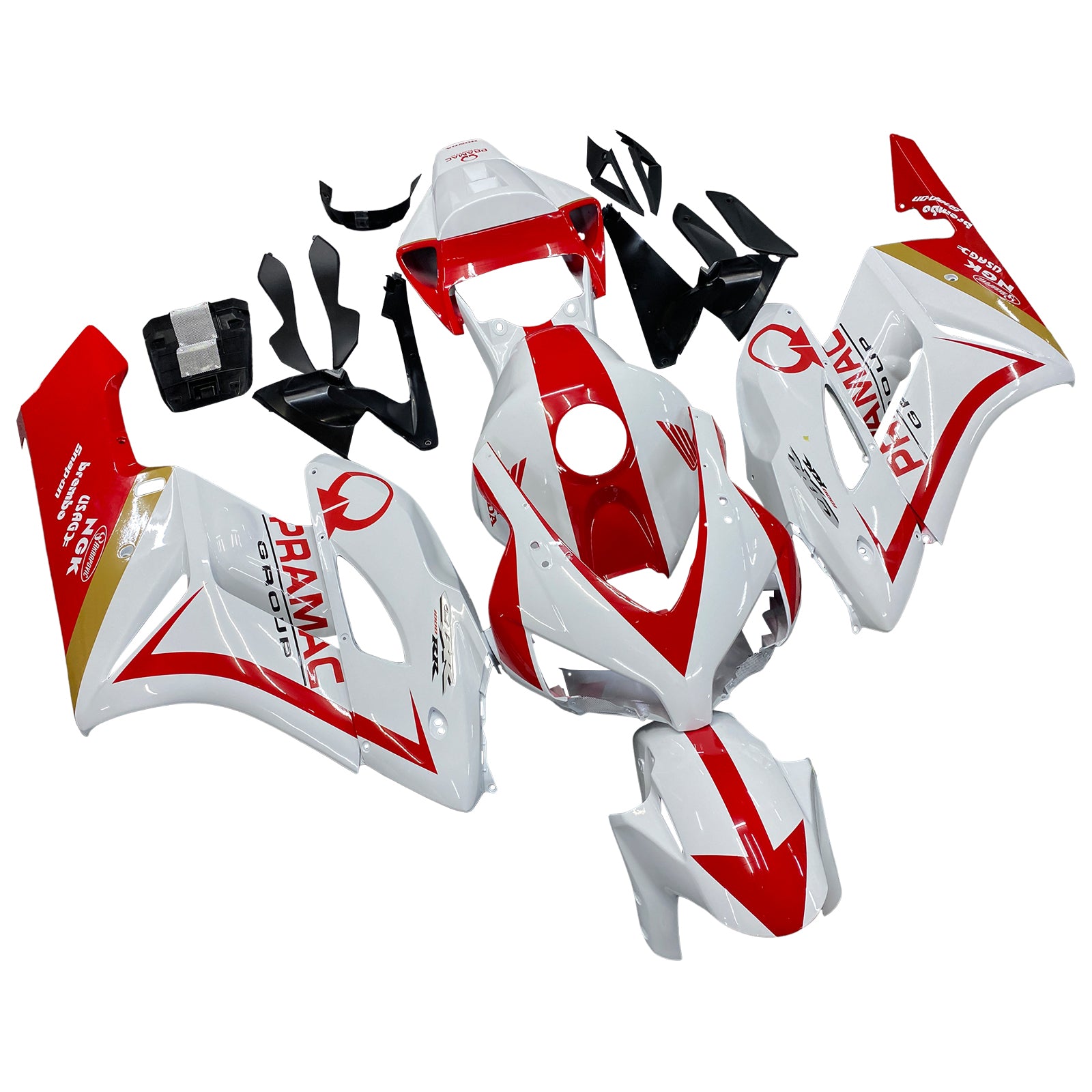 2004-2005 Honda CBR 1000 RR Amotopart Fairings White Red Honda Racing Customs Fairing