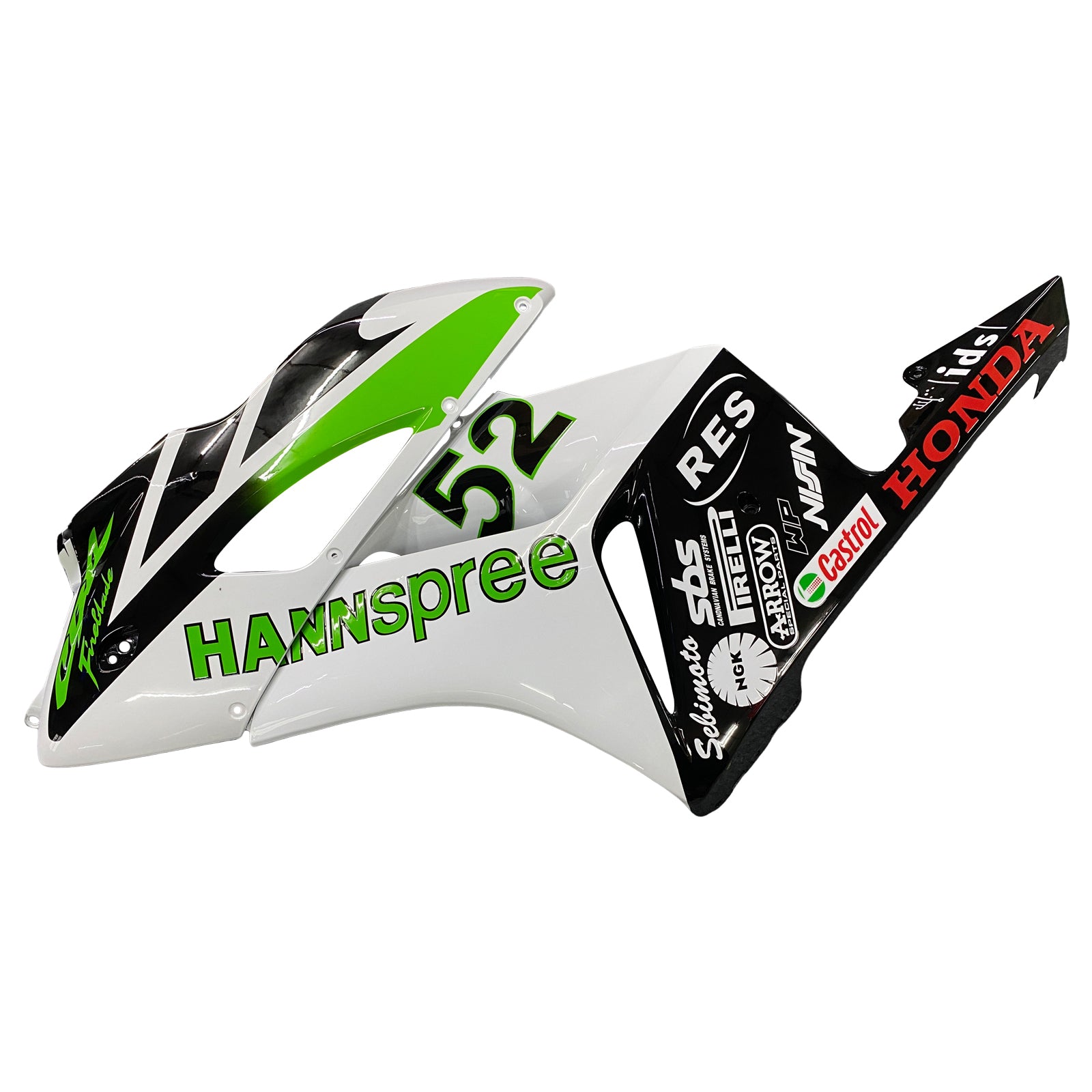 2004-2005 Honda CBR 1000 RR Amotopart Fairings White No.52 Hannspree Racing Customs Fairing