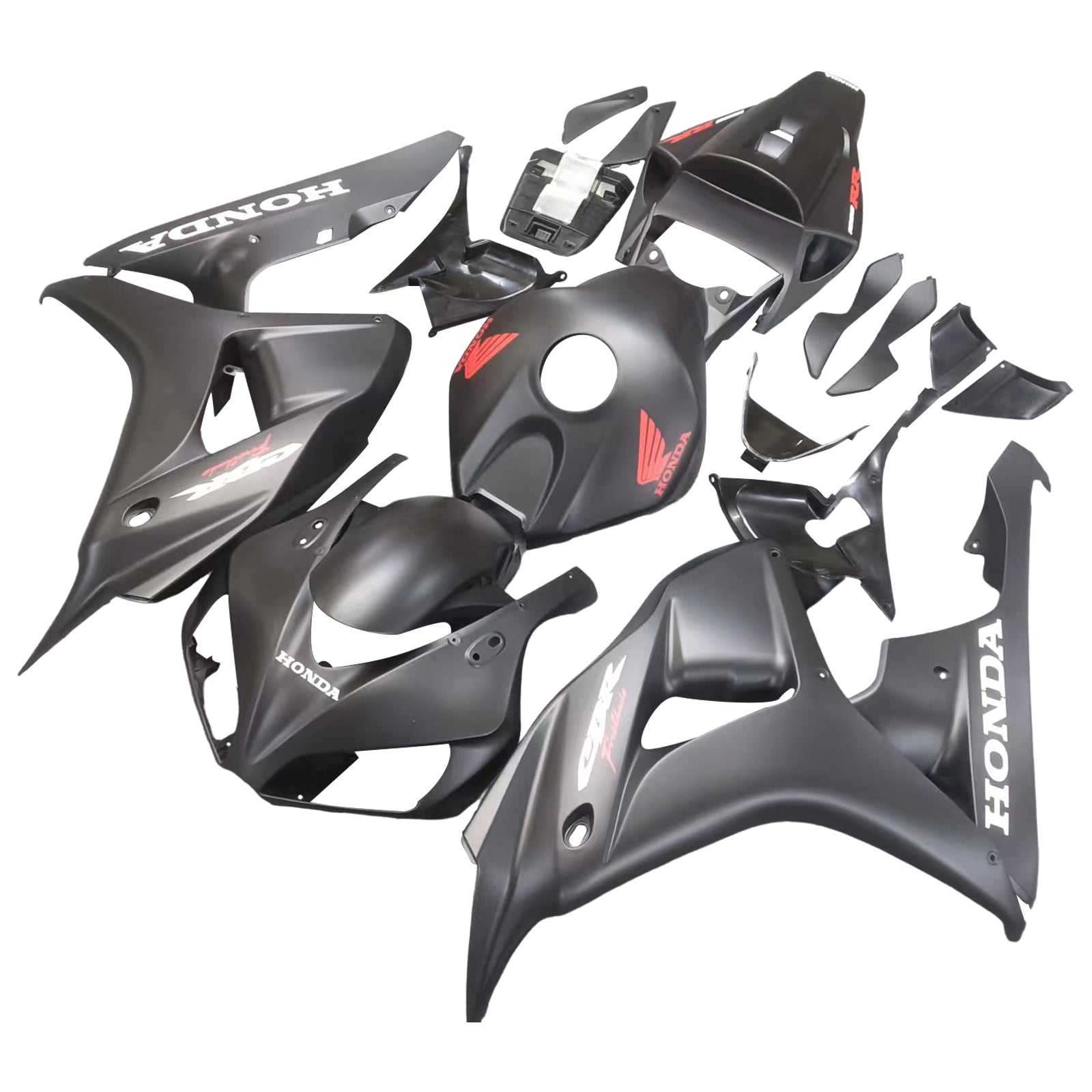 2006-2007 CBR1000RR Bodywork Fairing Black ABS Injection Molded Plastics Set Generic