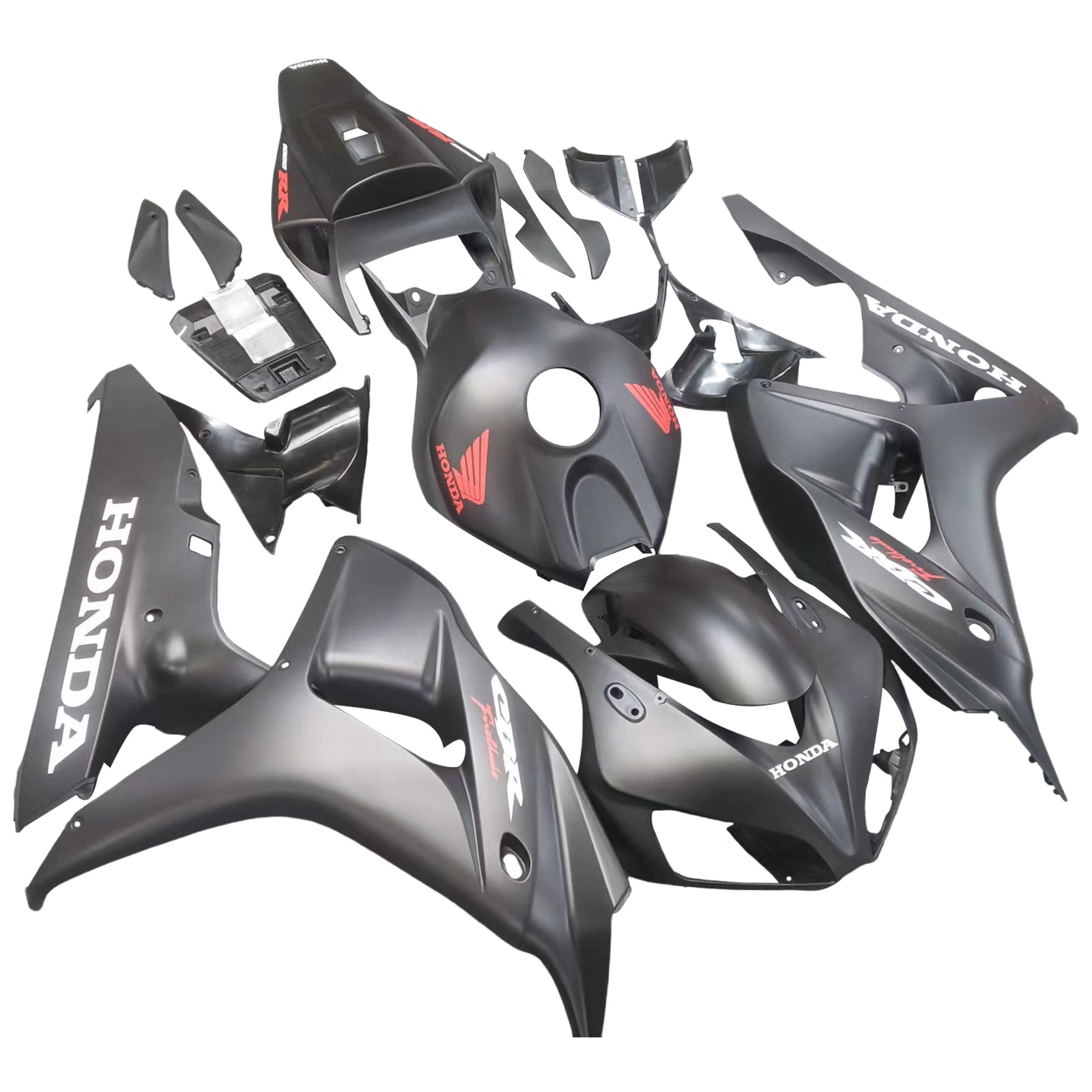 2006-2007 CBR1000RR Bodywork Fairing Black ABS Injection Molded Plastics Set Generic