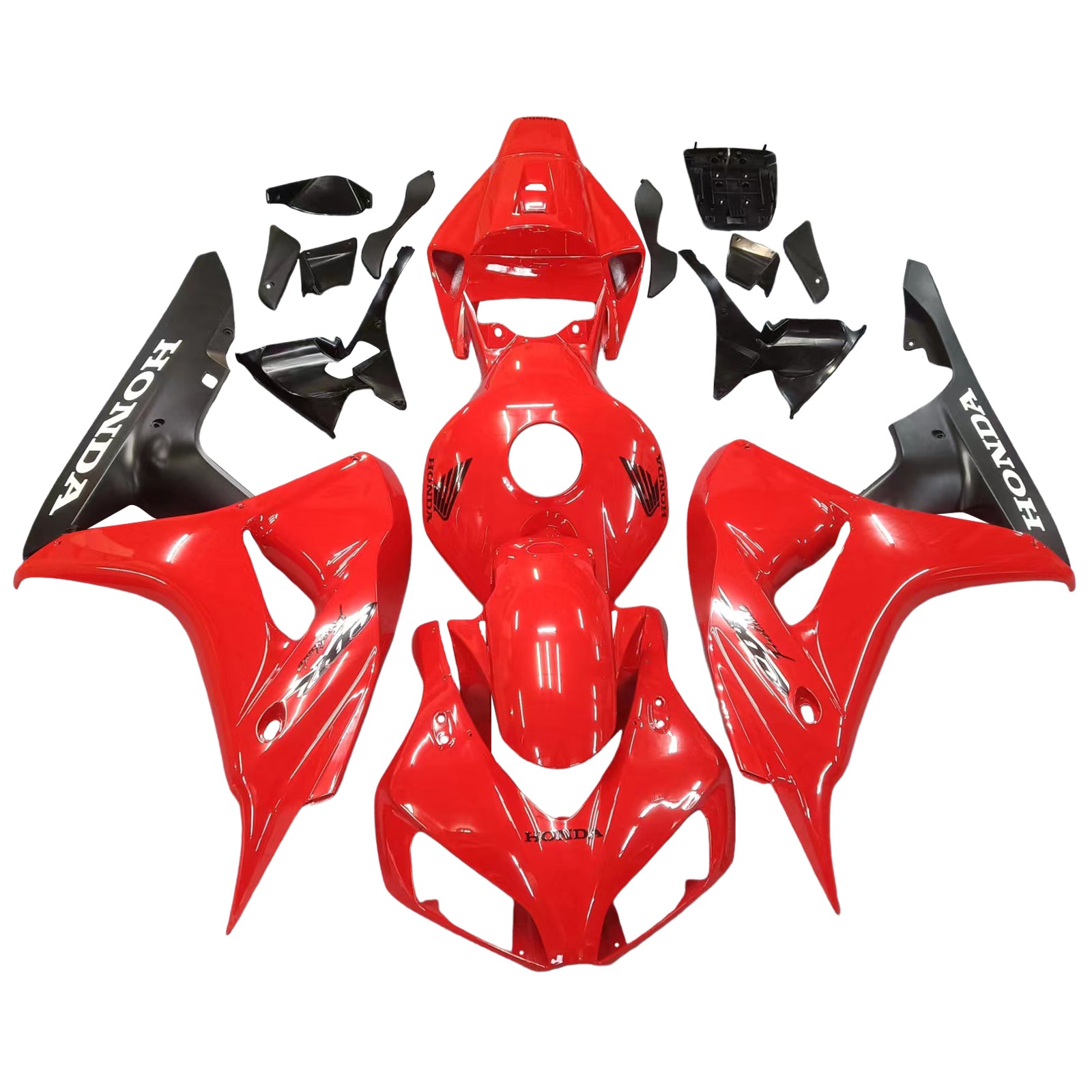 2006-2007 CBR1000RR Bodywork Fairing Red ABS Injection Molded Plastics Set Generic