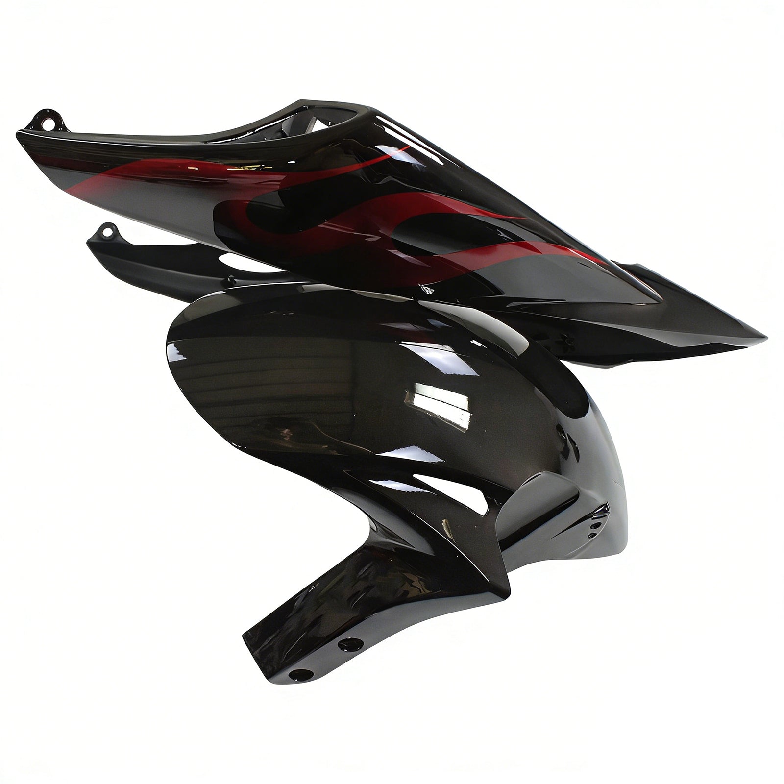 2006-2007 Honda CBR 1000 RR Black & Red Flame Shark Racing Fairings Generic