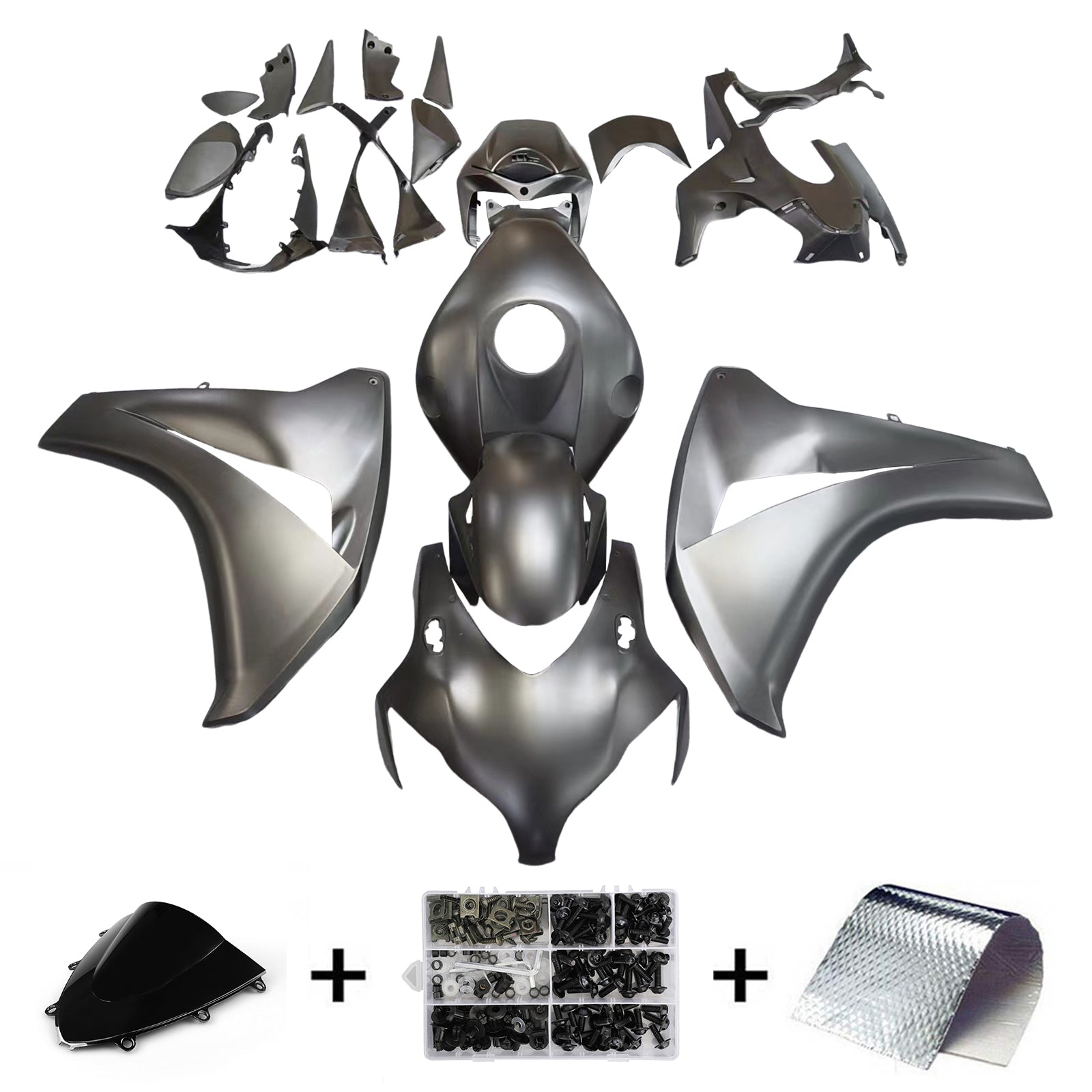 2008-2011 Honda CBR 1000 RR stroomlijnkappen matzwart CBR algemeen