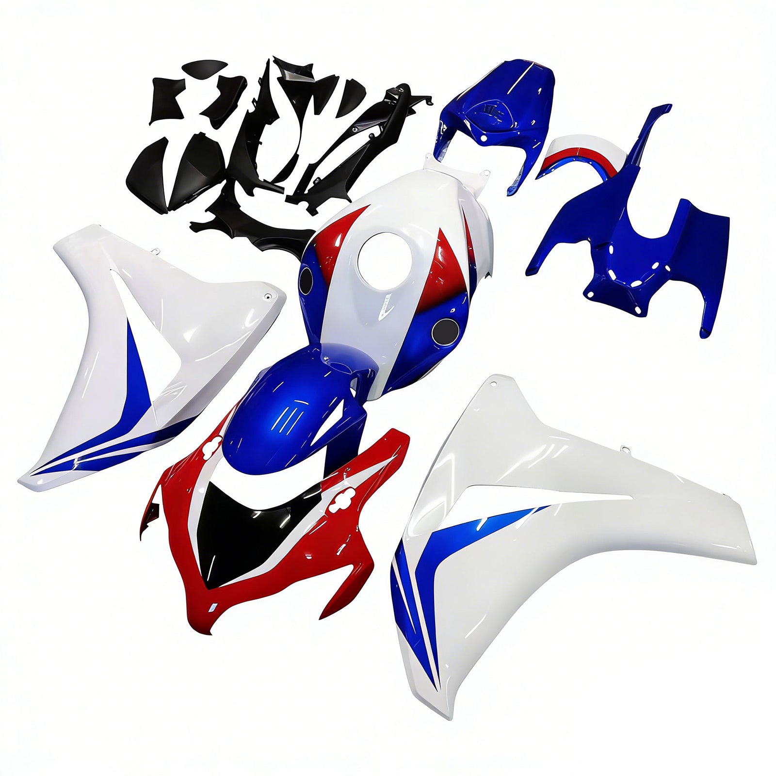 FATINGS 2008-2011 HONDA CBR1000RR RED BRANCO AZUL HRC Racing genérico
