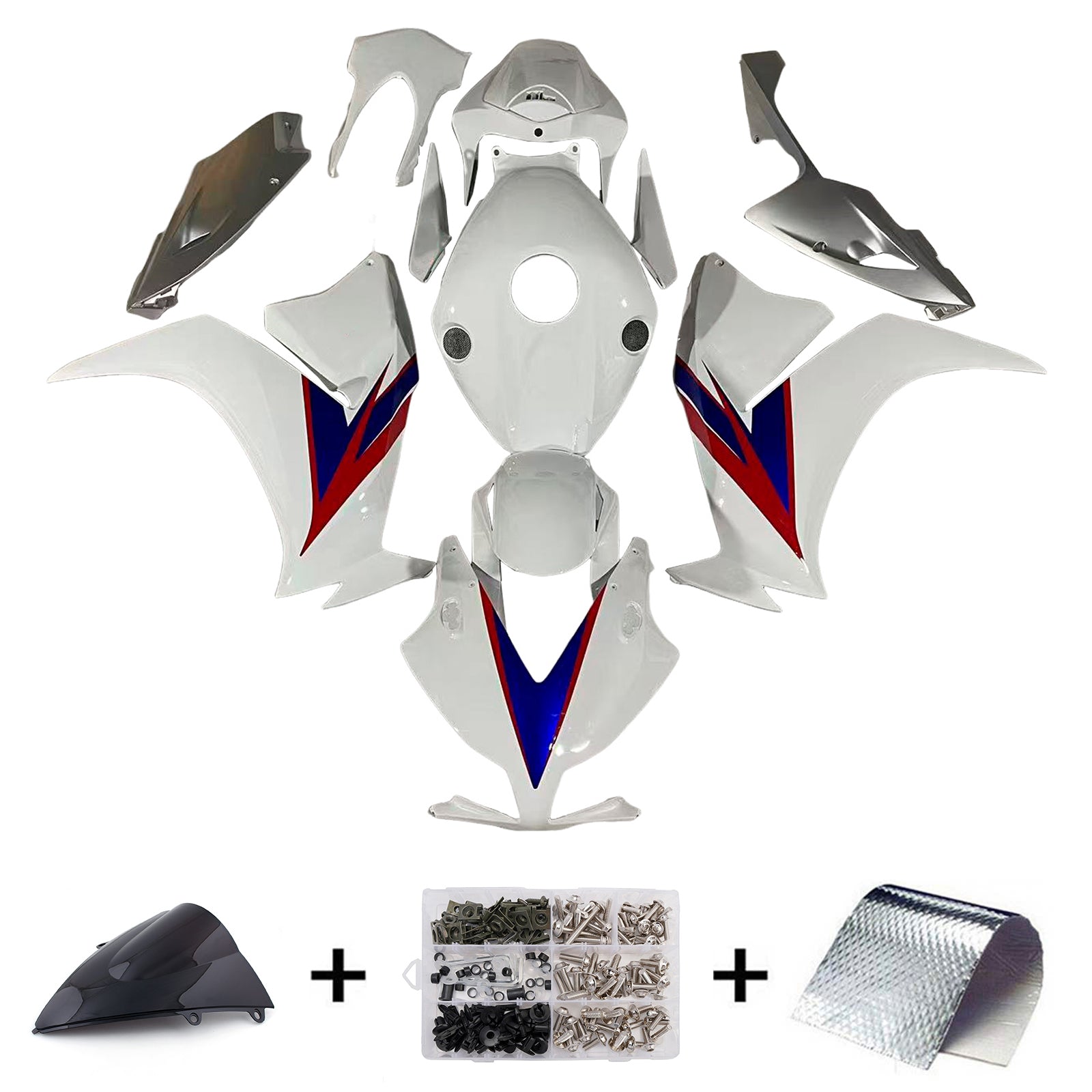 Carénages 2012-2016 Honda CBR1000RR HRC Blanc CBR Racing Générique