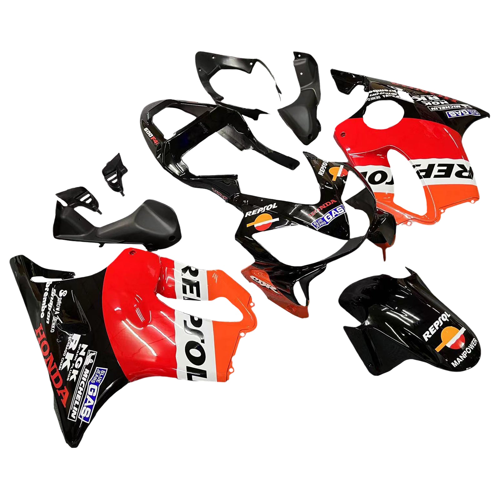 2001-2003 Honda CBR 600 F4i Black Repsol Racing Fairings Generic