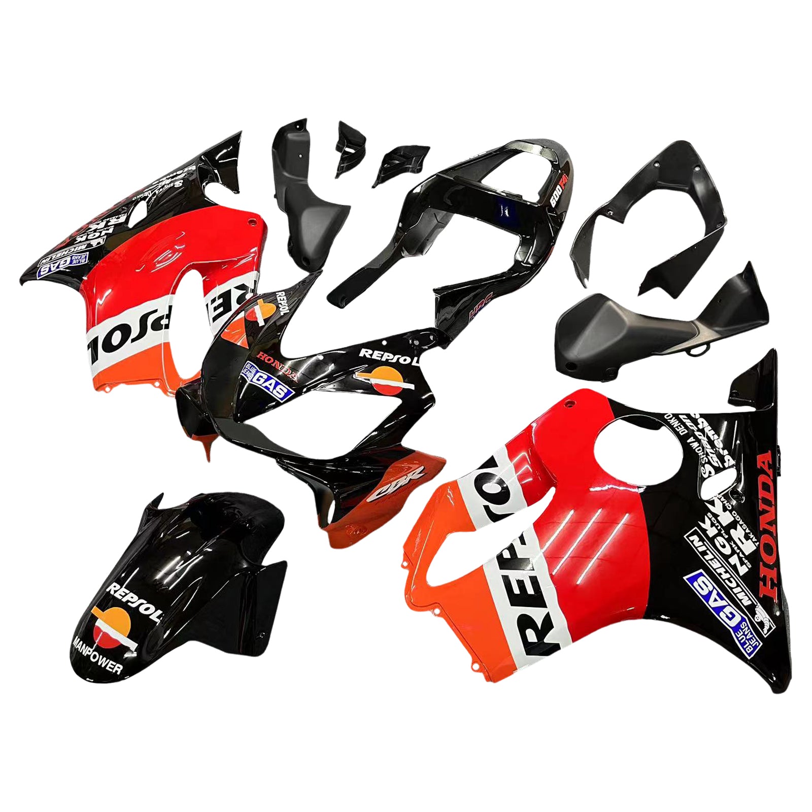 2001-2003 Honda CBR 600 F4i Black Repsol Racing Fairings Generic