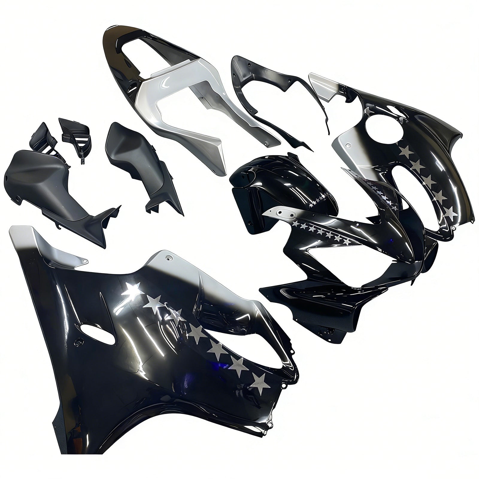 2001-2003 Honda CBR 600 F4i Negro SevenStars Racing Carenados Genérico