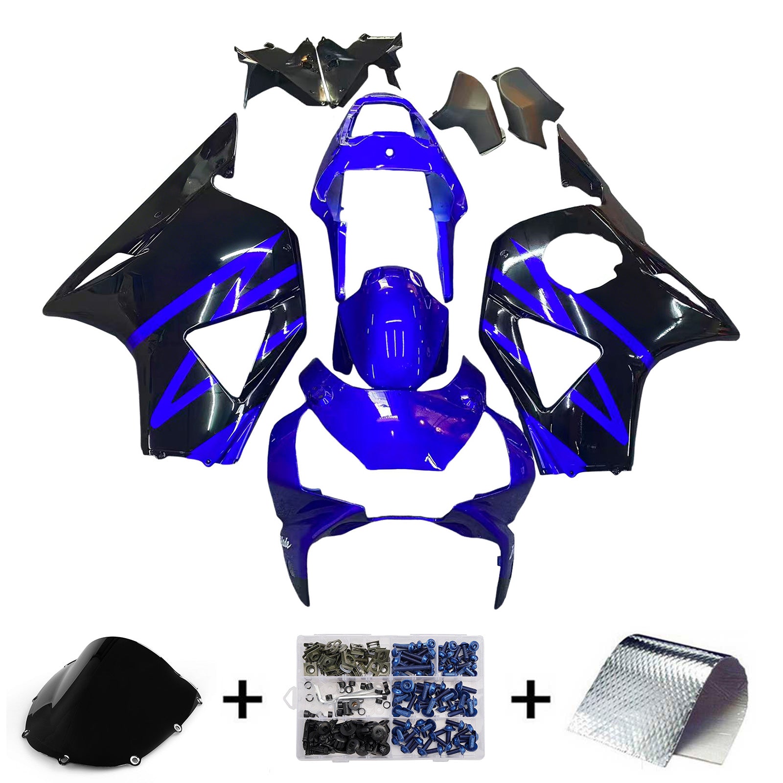 2002-2003 Honda CBR 954 RR Blue & Black RR Racing Fairings Generic