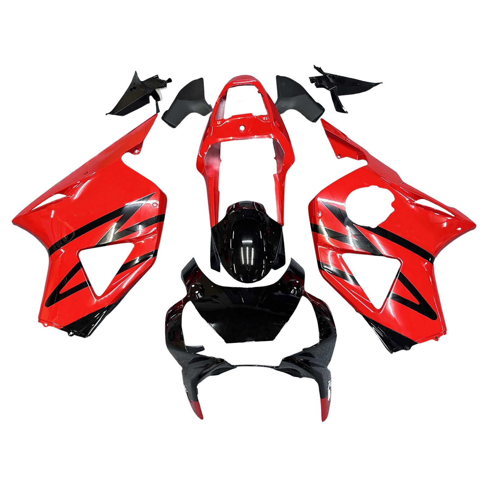 2002-2003 Honda CBR 954 RR Rød & Svarte RR Racing-kåper generisk