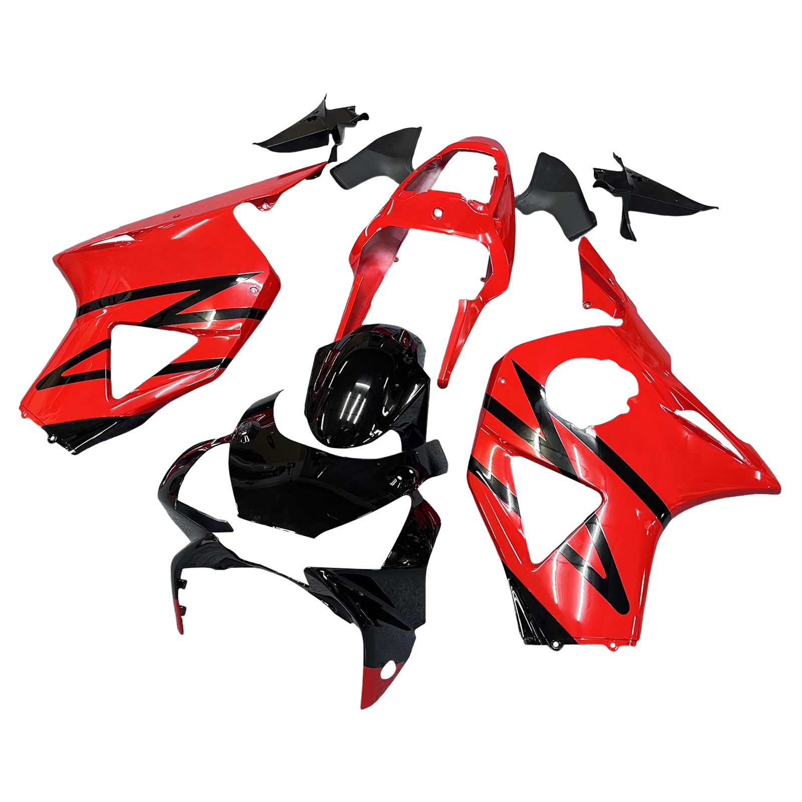 2002-2003 Honda CBR 954 RR Rød & Svarte RR Racing-kåper generisk
