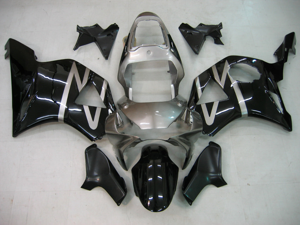 2002-2003 Honda CBR 954 RR Zilver & Zwart RR Racing Stroomlijnkappen Generiek