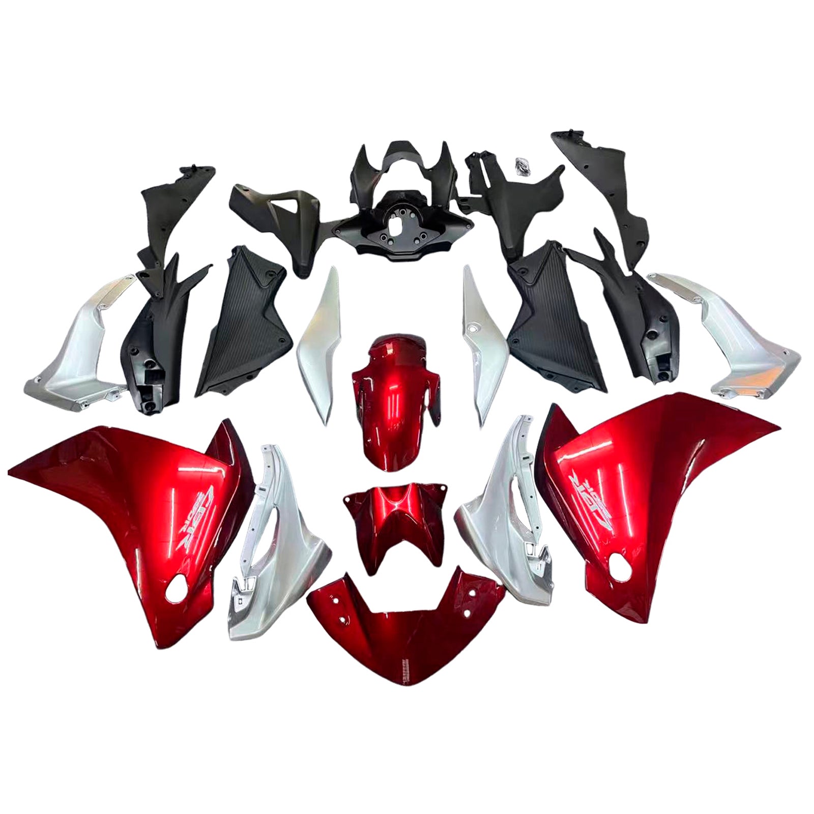 2011-2015 Honda CBR250R Amotopart Fairings Red Silver CBR Racing Customs Fairing