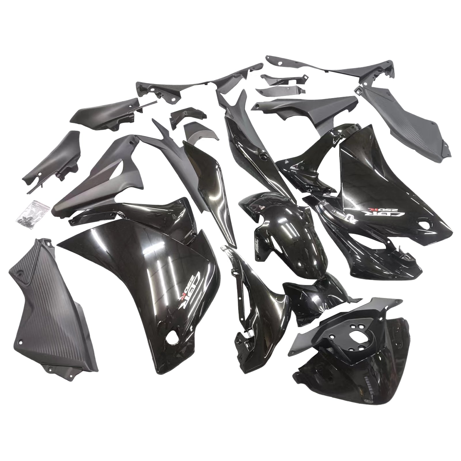 2011-2015 Honda CBR250R Black CBR Racing Fairings Generic