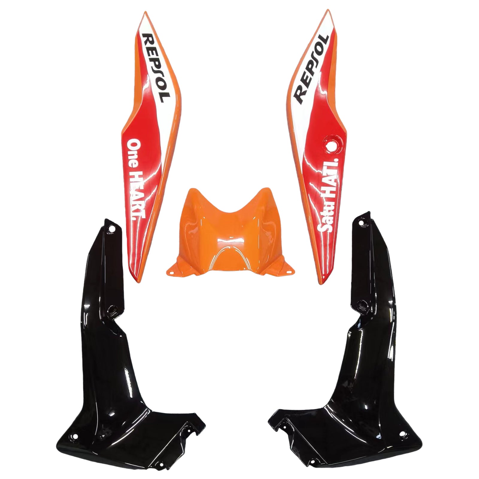 2011-2015 Honda CBR250R Repsol oranje racestroomlijnkappen algemeen