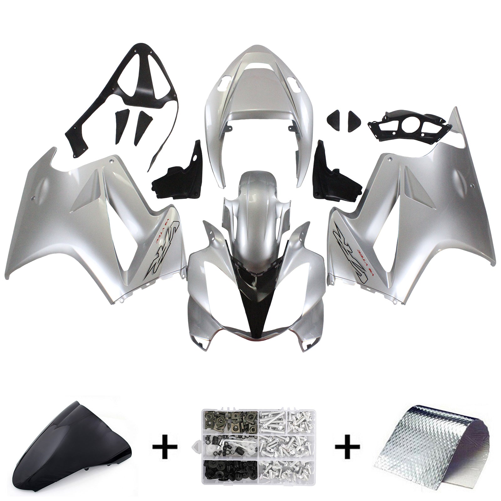 2002-2012 Honda VFR800 Fairing Injection ABS Plastic Bodywork 011# Generic