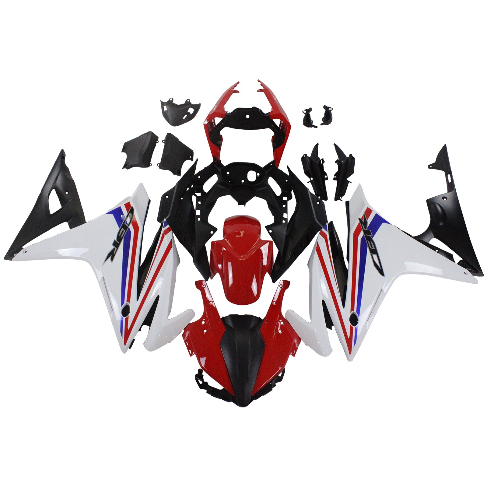 2016-2018 Honda CBR500R Kit de carénage d'injection Amotopart Carrosserie Plastique ABS #106