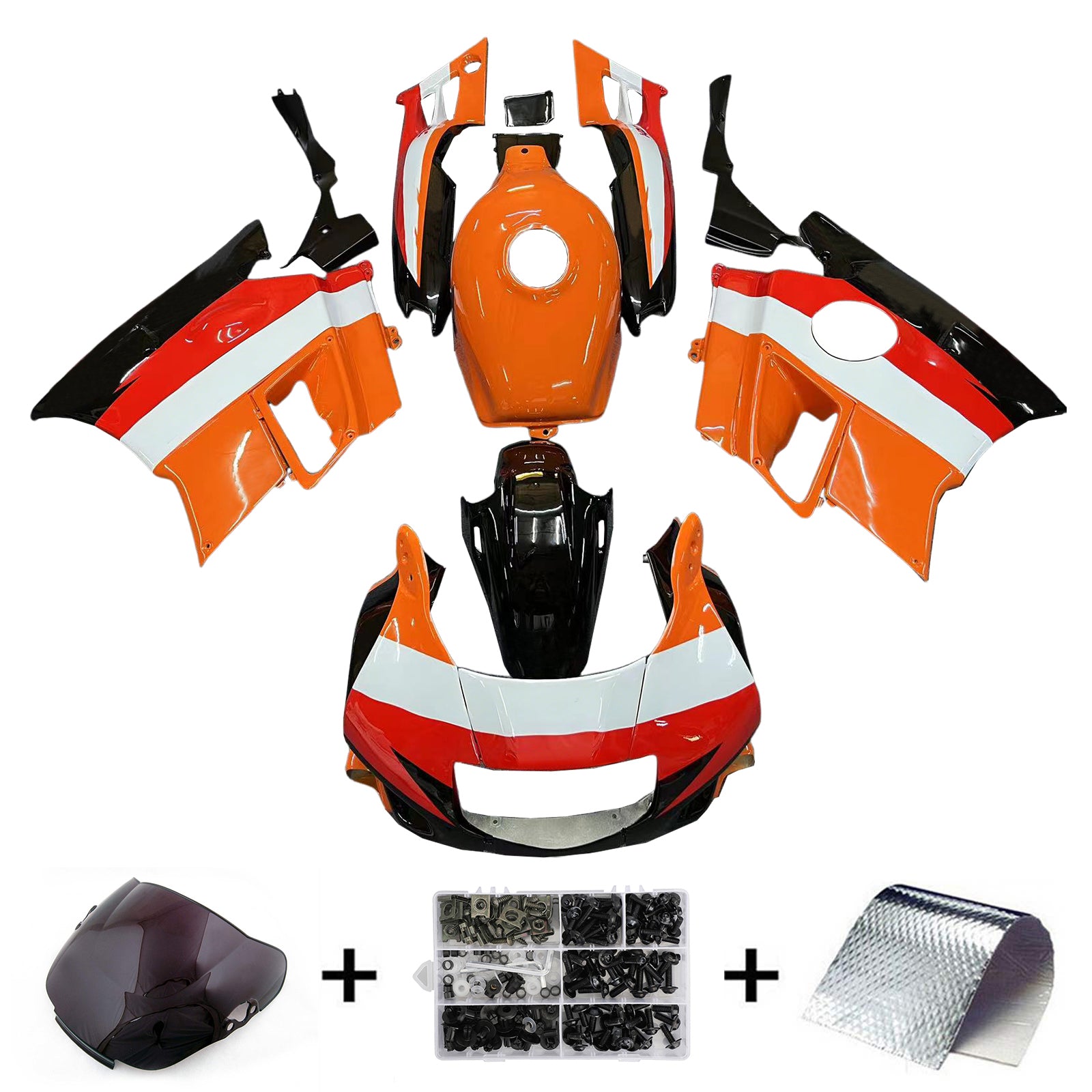 1991-1994 Honda CBR600 F2 Kit de carénage d'injection carrosserie plastique ABS