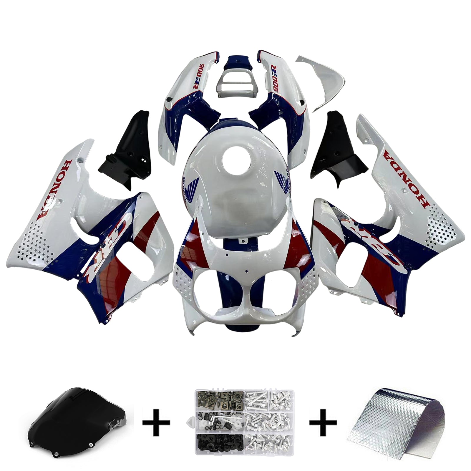 1992-1993 Honda CBR900RR 893 Amotopart Injection Fairing Kit Bodywork Plastic ABS #110