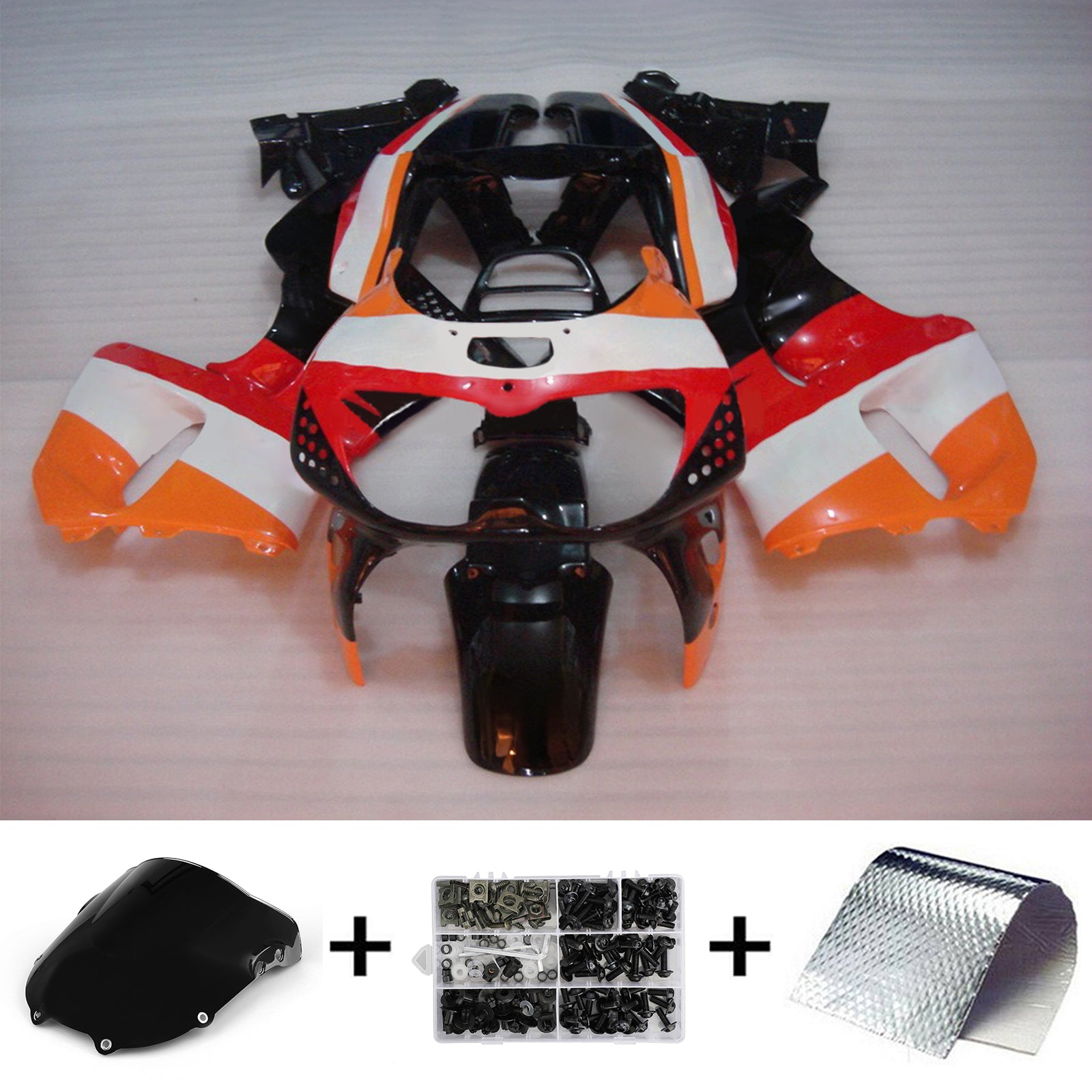 1994-1995 Honda CBR900RR 893 Amotopart injectiekuipset carrosserie kunststof ABS #102