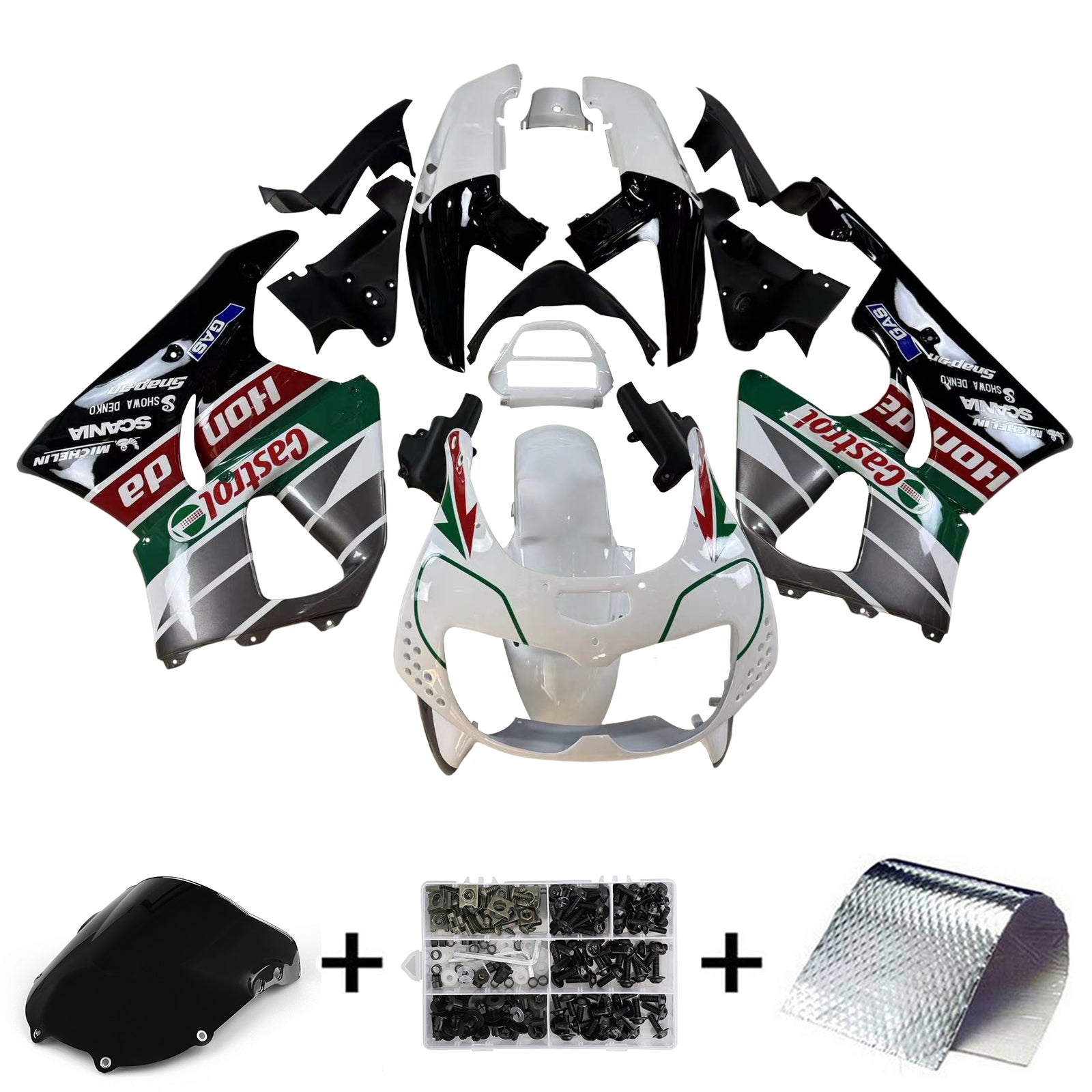 1996-1997 Honda CBR900RR 893 Amotopart Injection Fairing Kit Bodywork Plastic ABS #101