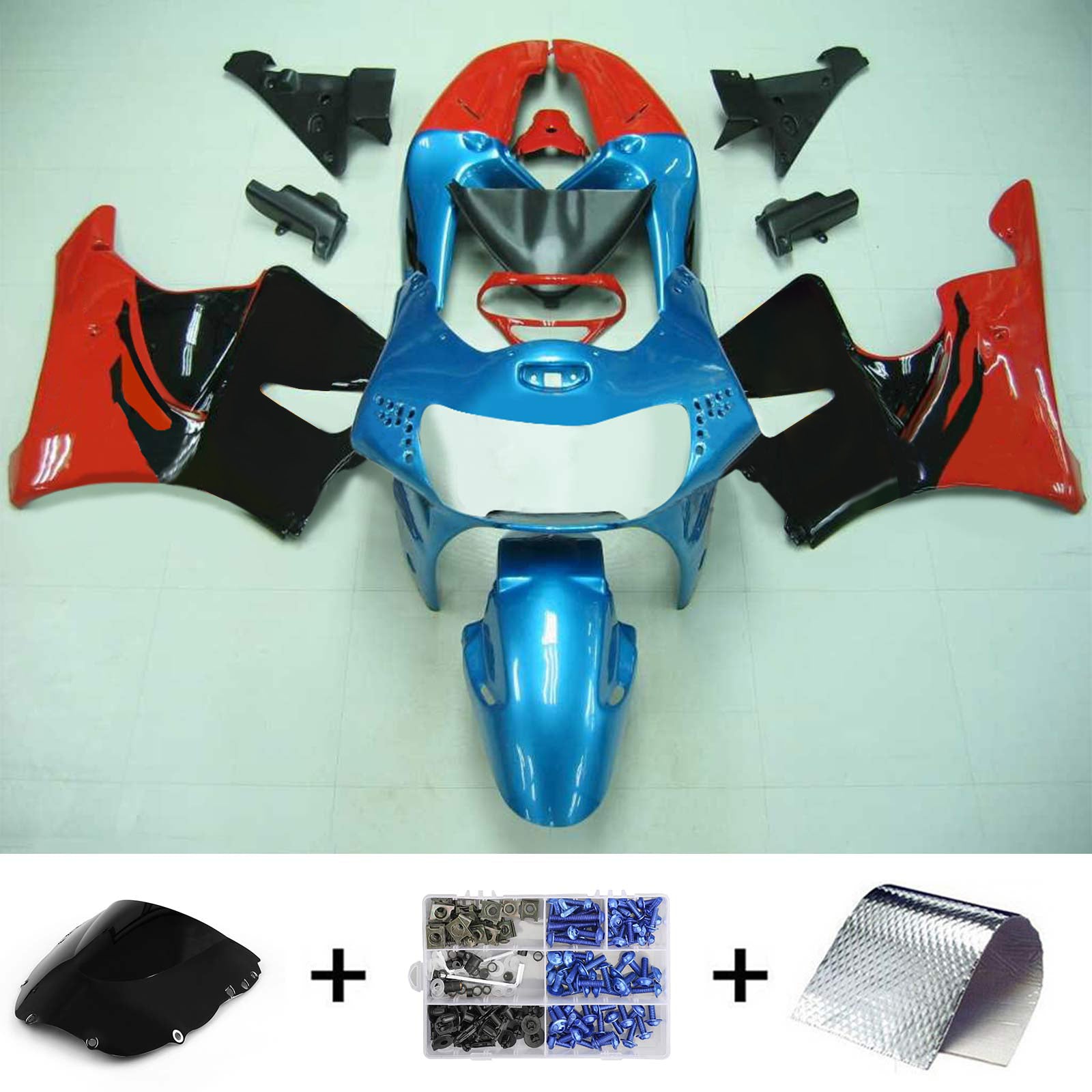 1998-1999 HONDA CBR900RR 919 Kit de carenagem de injeção AMOTOTART PLÁSTICO ABS #105