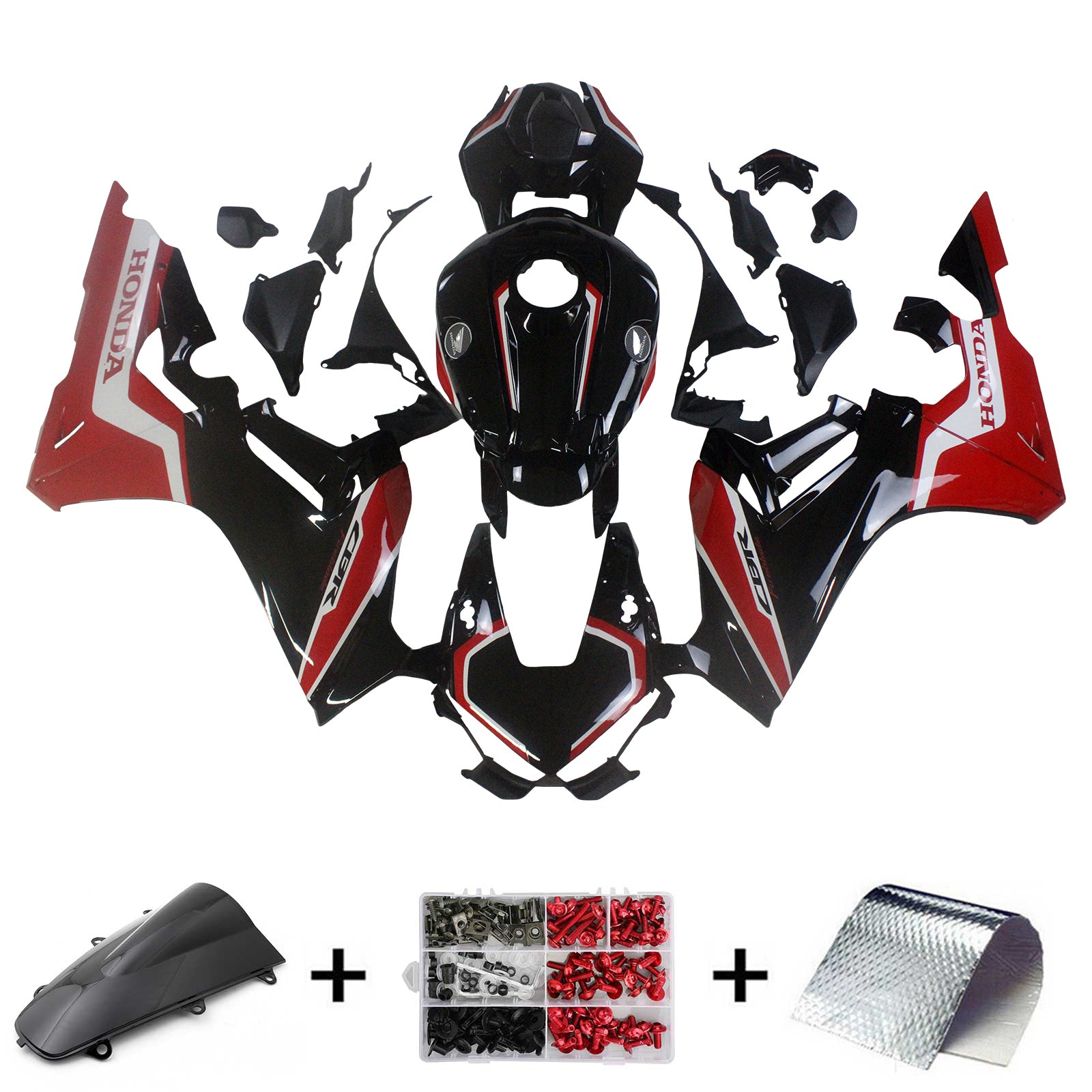 2017-2023 Honda CBR1000RR Amotopart Kit de carénage d'injection carrosserie plastique ABS #101