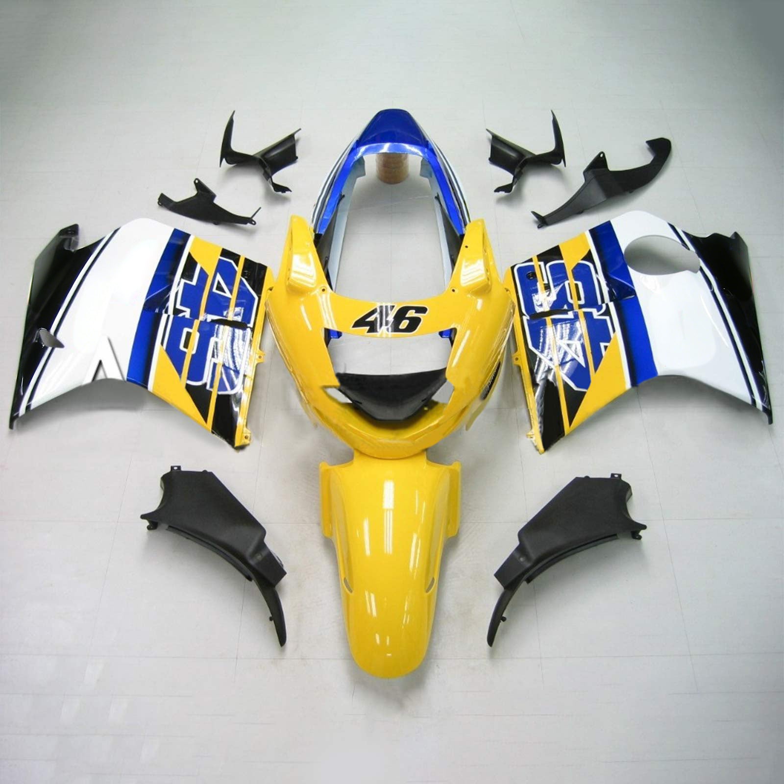 1996-2007 Honda CBR1100XX Superblackbird Amotopart Injeksjon Fairing Kit Bodywork ABS #116
