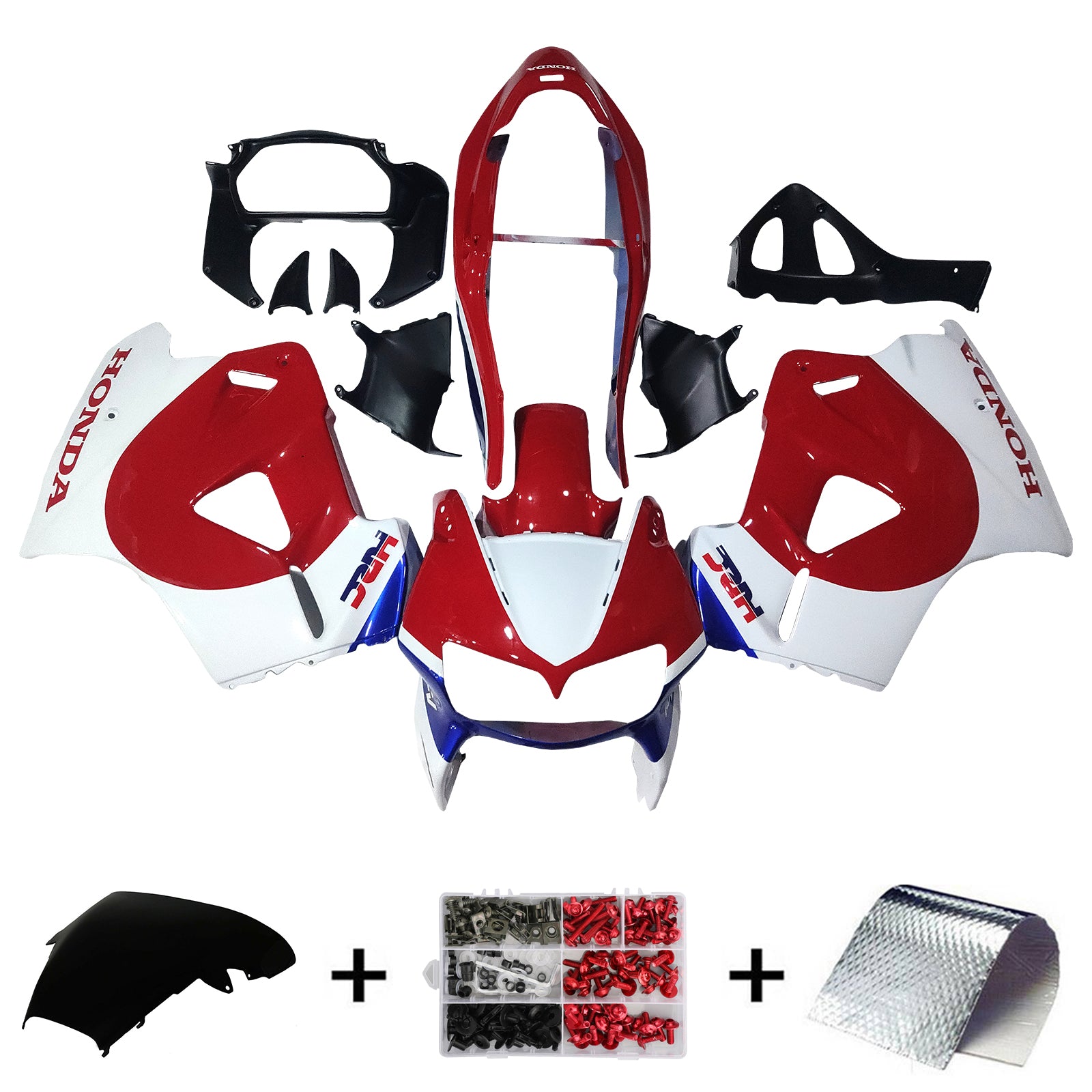 1998-2001 Honda VFR800 Injeksjon Fairing Kit Bodywork Plastic ABS