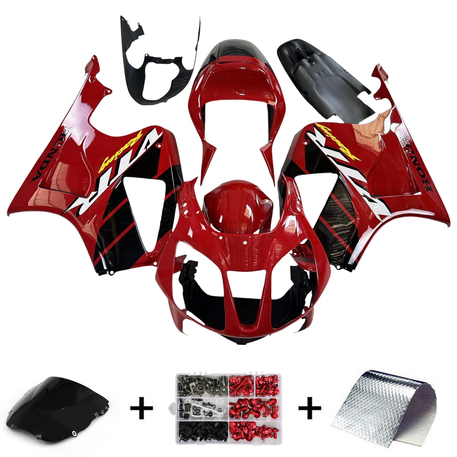 2000-2006 Honda VTR1000 RC51 Amotopart Injection Fairing Kit Bodywork Plastic Abs # 106