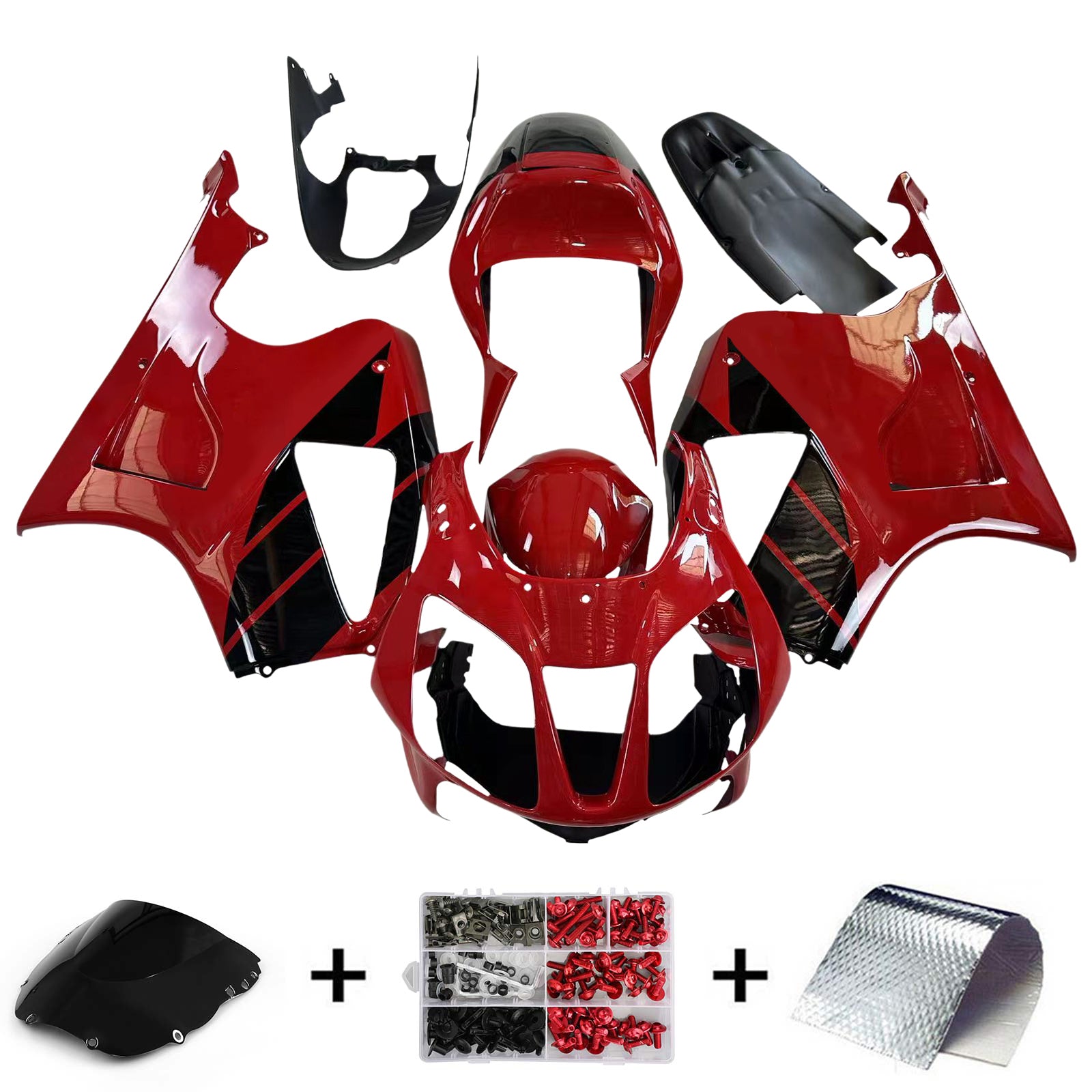 2000-2006 Honda VTR1000 RC51 Amotopart Kit de carénage d'injection carrosserie plastique ABS #106