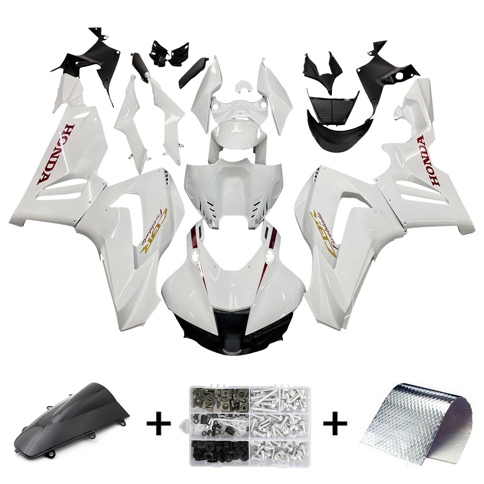 2020-2022 Honda CBR1000RR-R Kit de carénage d'injection Amotopart carrosserie plastique ABS #114