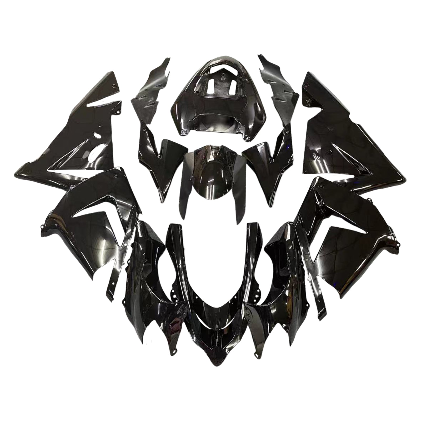 2004-2005 Kawasaki Zx10R Fairing Glossy Black Fairing Kit